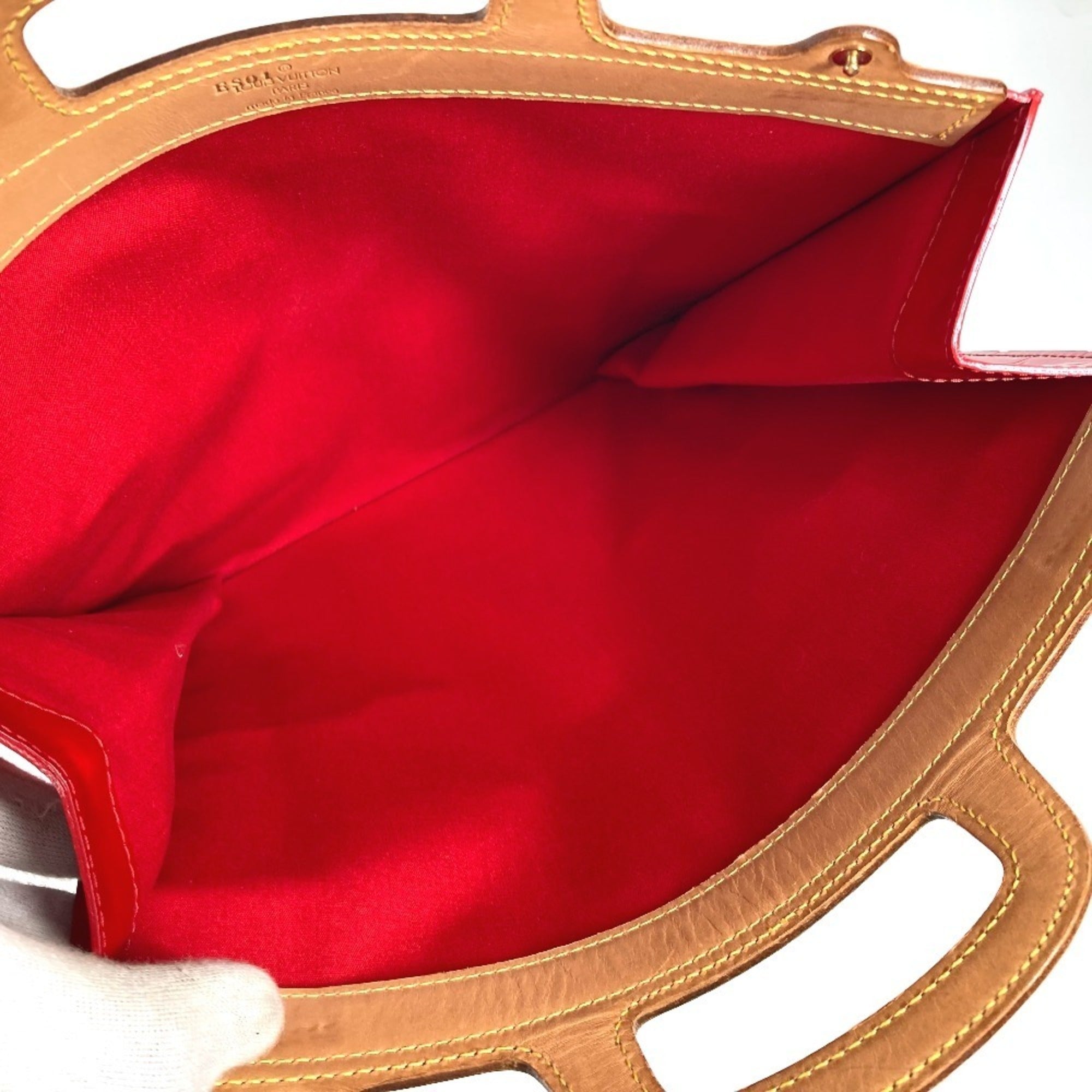 Louis Vuitton Red Color Monogram Vernis Handbag Tote Bag