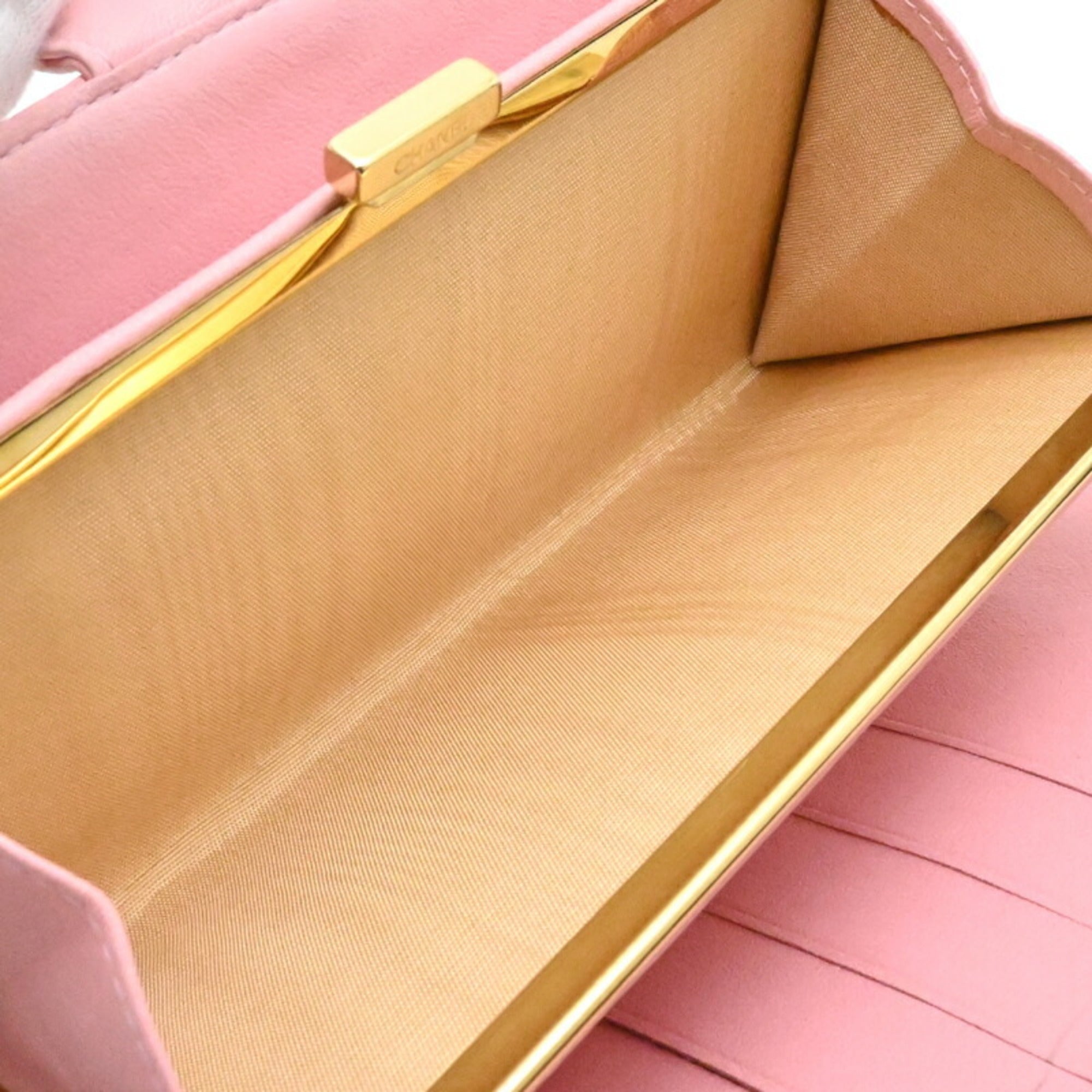 Chanel Pink Grained Calfskin Wallet (Bi-Fold)