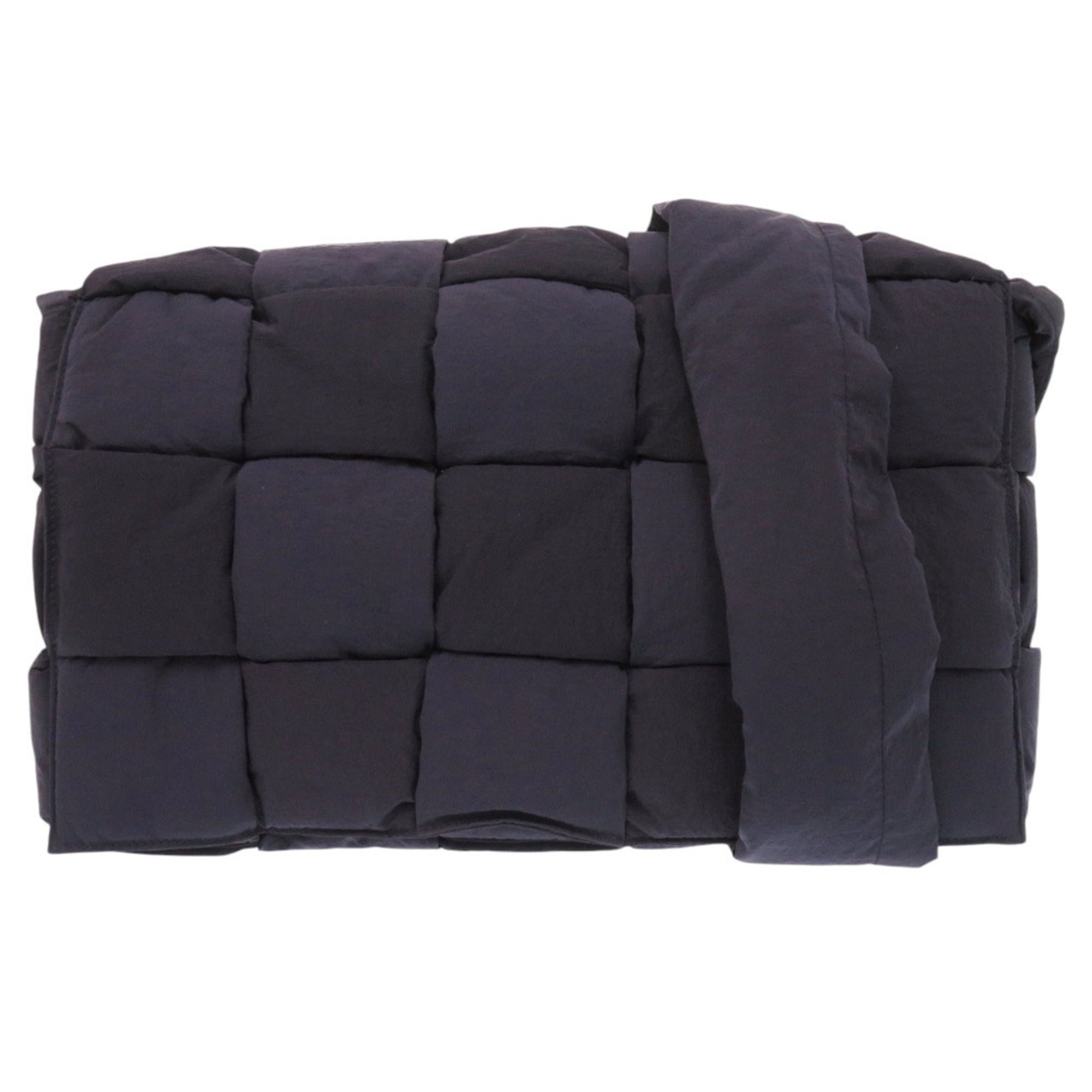 Bottega Veneta Navy Nylon Shoulder Bag