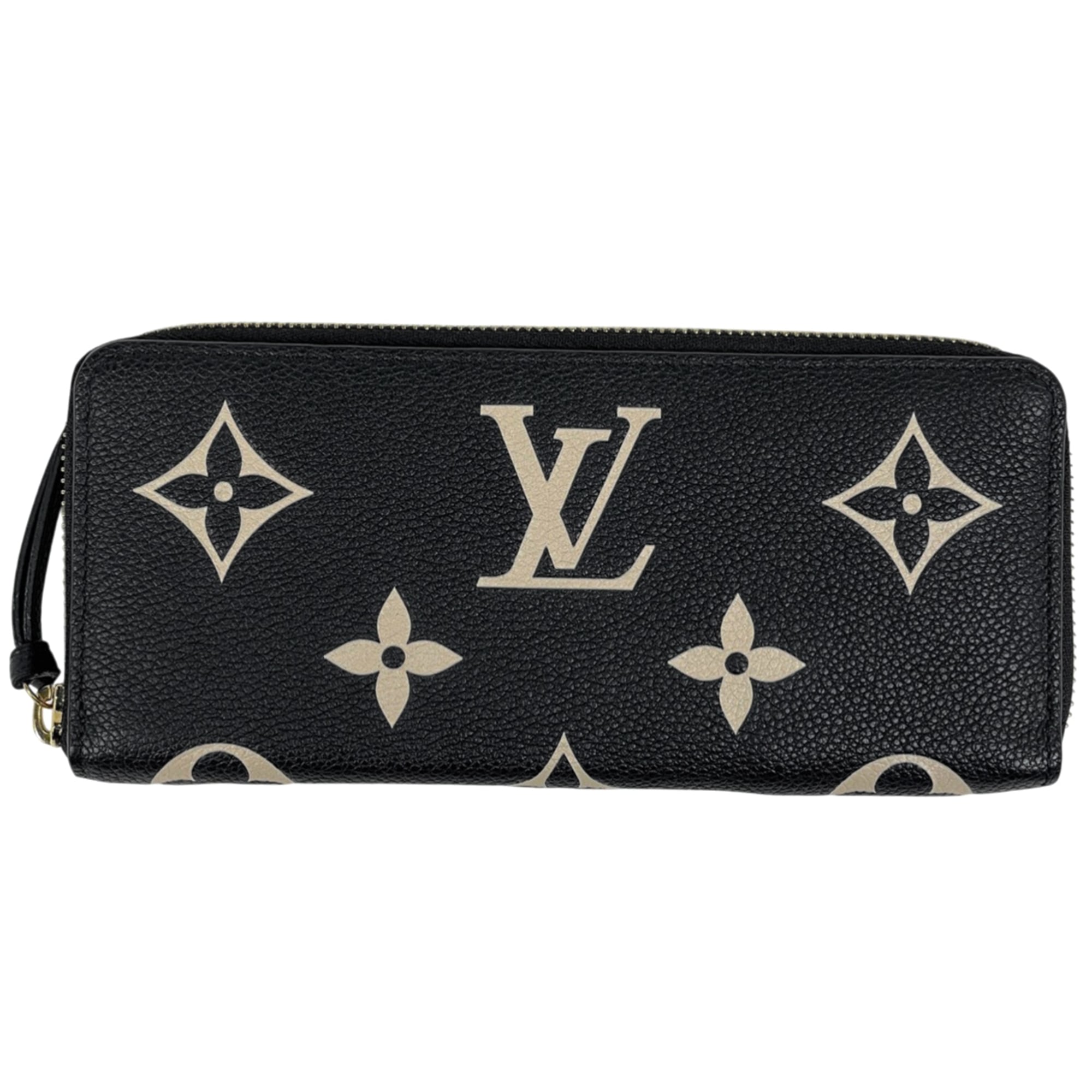 Louis Vuitton Beige Black Monogram Empreinte Long Wallet