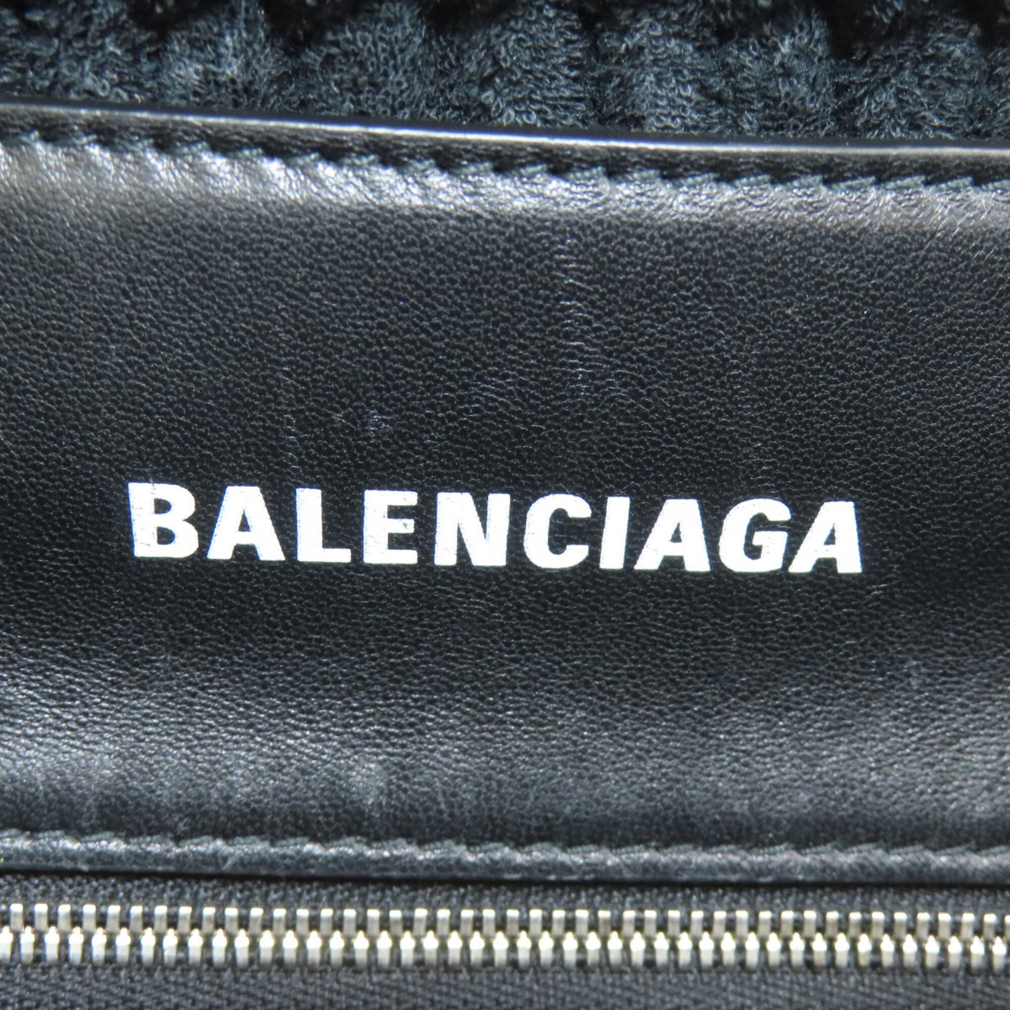Balenciaga Black Pile Fabric Hand