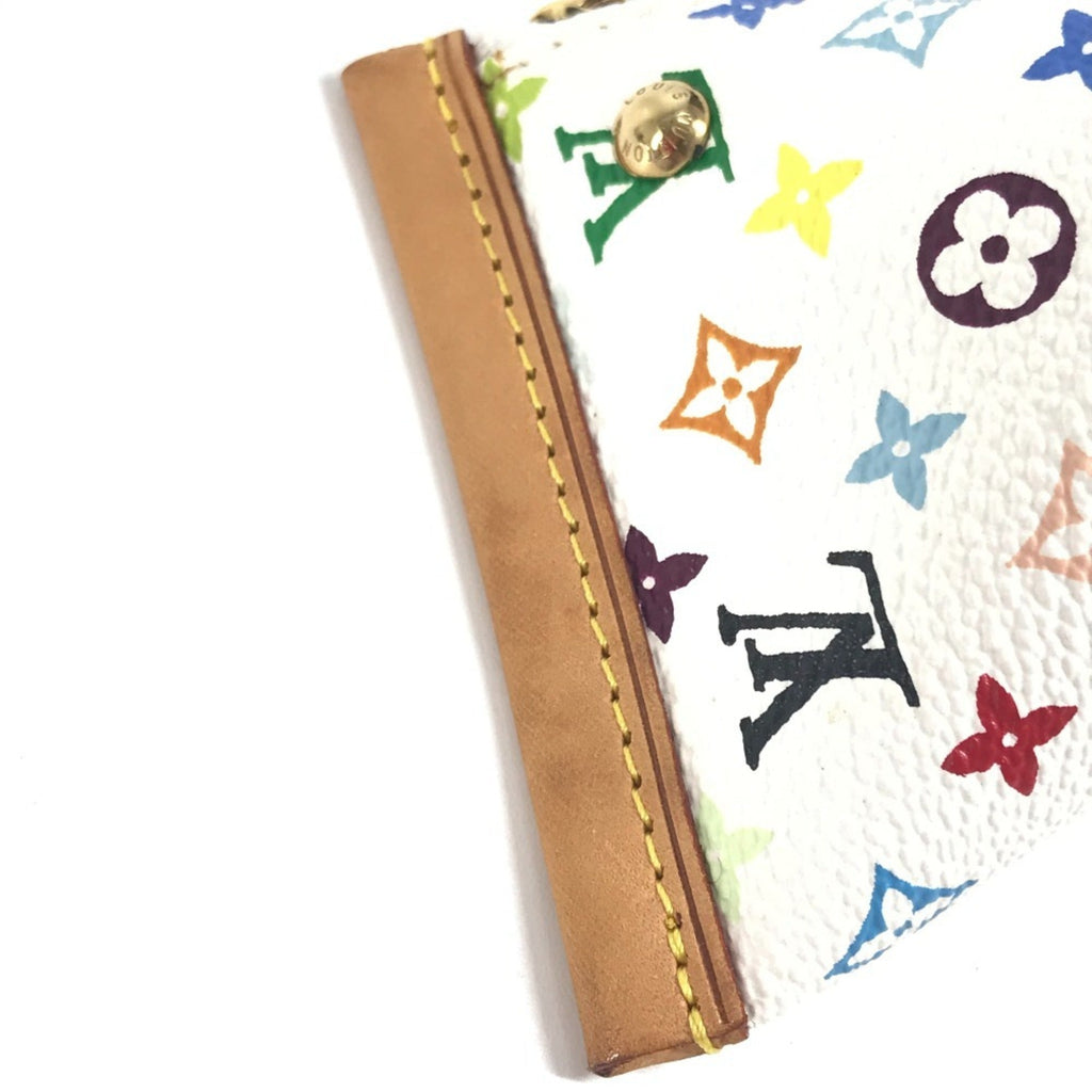 Louis Vuitton Blanc White Monogram Multicolore Coin Purse/Coin Case
