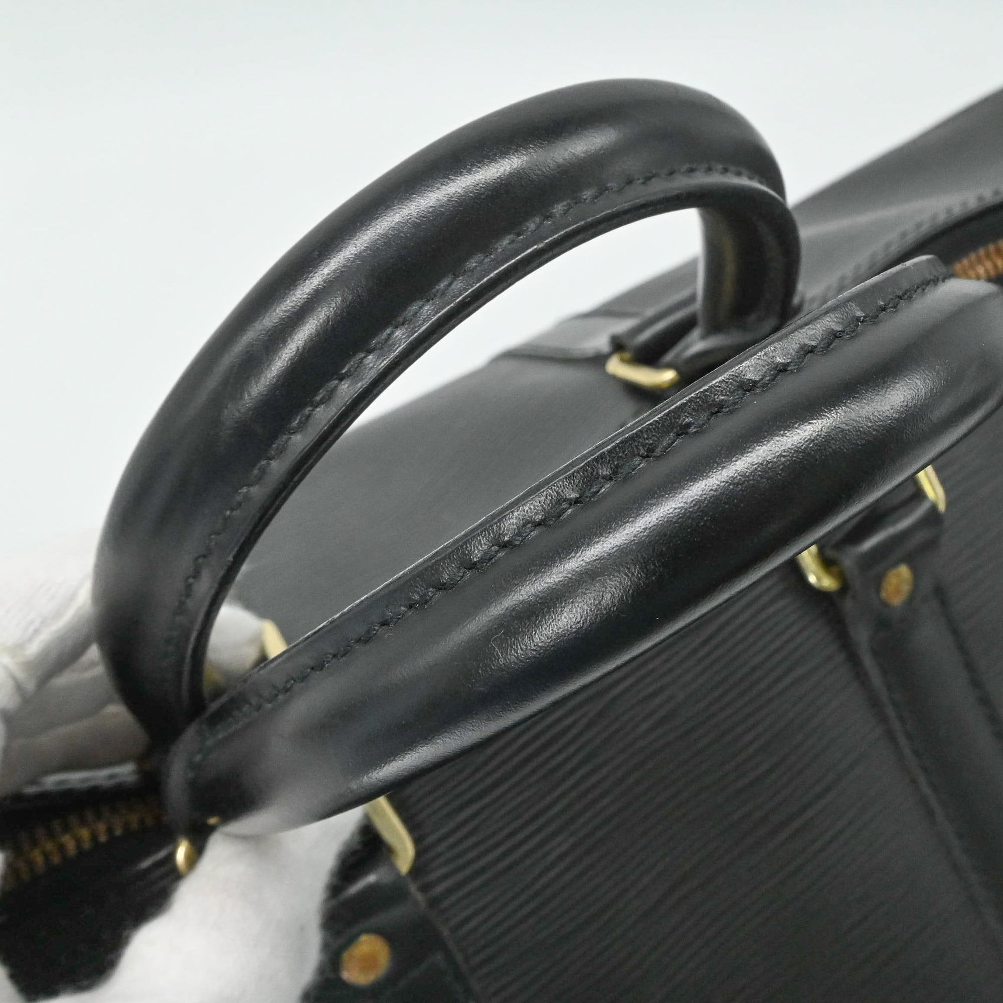 Louis Vuitton Black Epi Leather Boston Bag