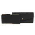 Louis Vuitton Black Noir Monogram Empreinte Leather Long Wallet