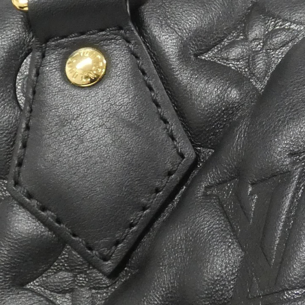 Louis Vuitton Black Leather Boston Bag