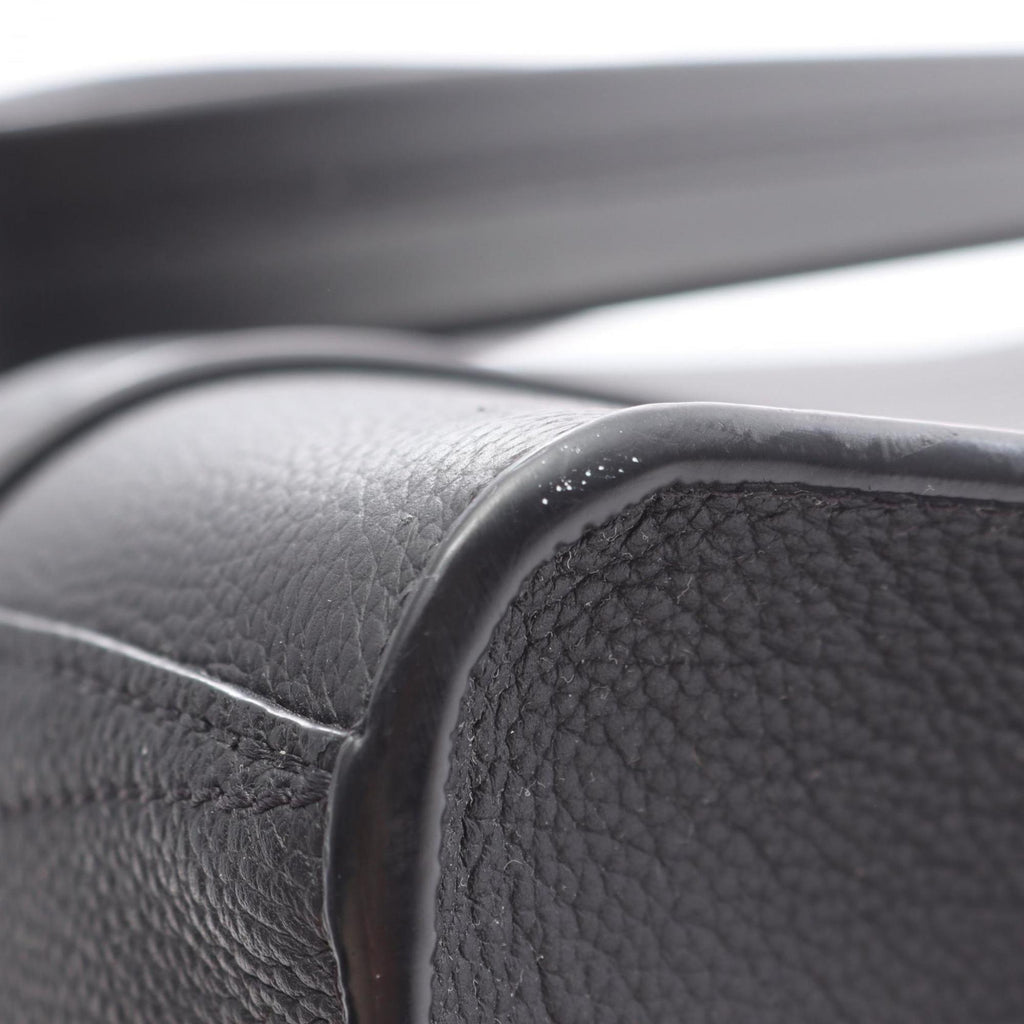 Louis Vuitton Black Leather Tote Bag