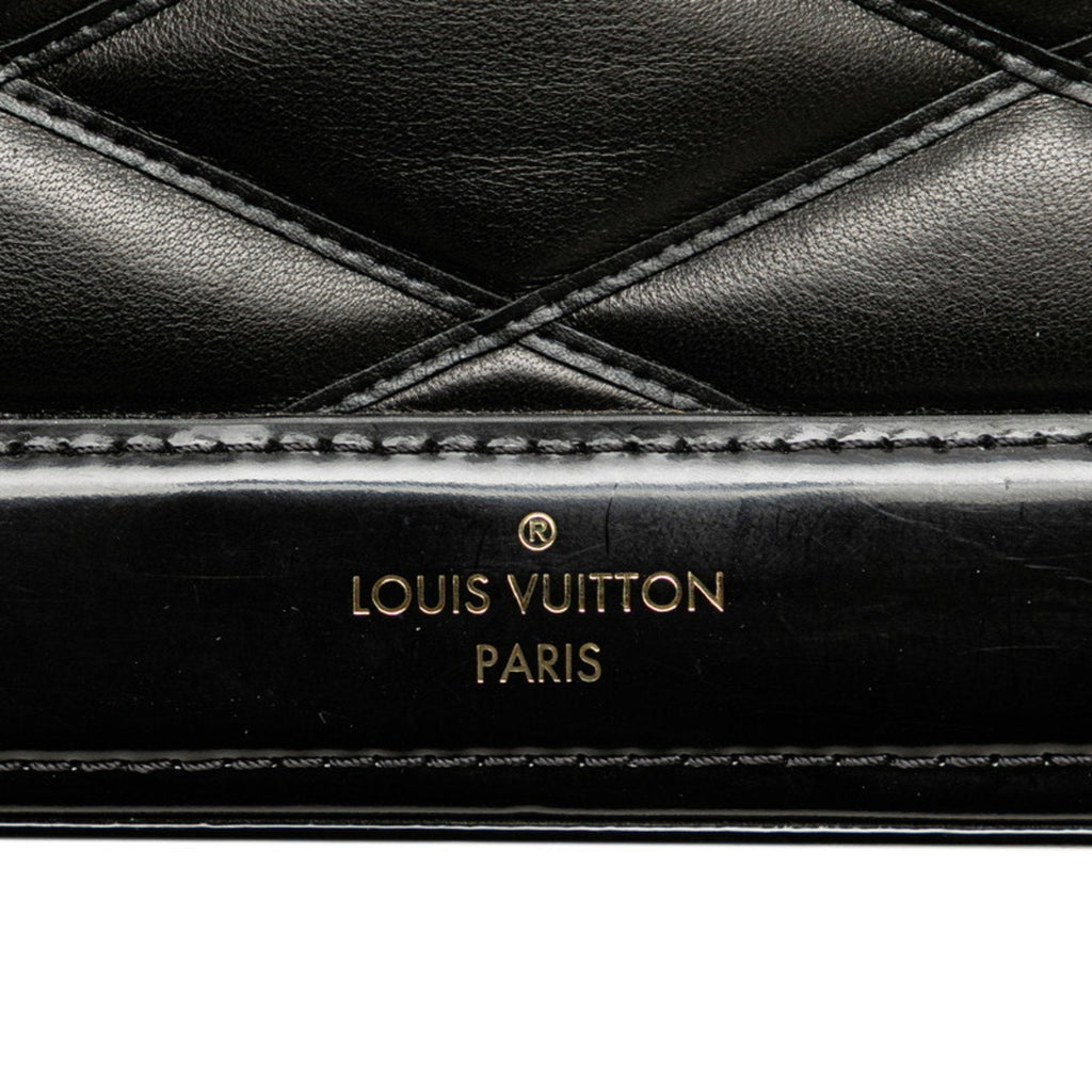 Louis Vuitton Black Leather Handbag Shoulder Bag