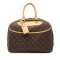 Louis Vuitton Brown Pvc Leather Handbag