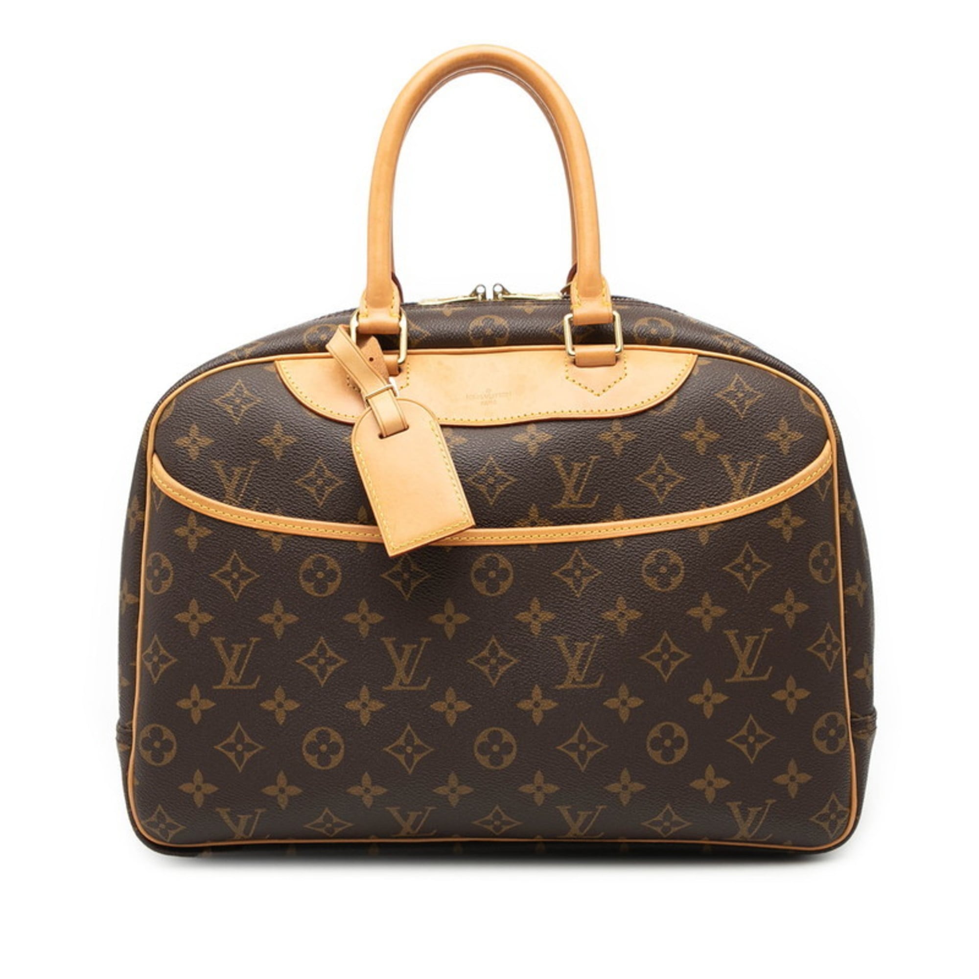Louis Vuitton Brown Pvc Leather Handbag