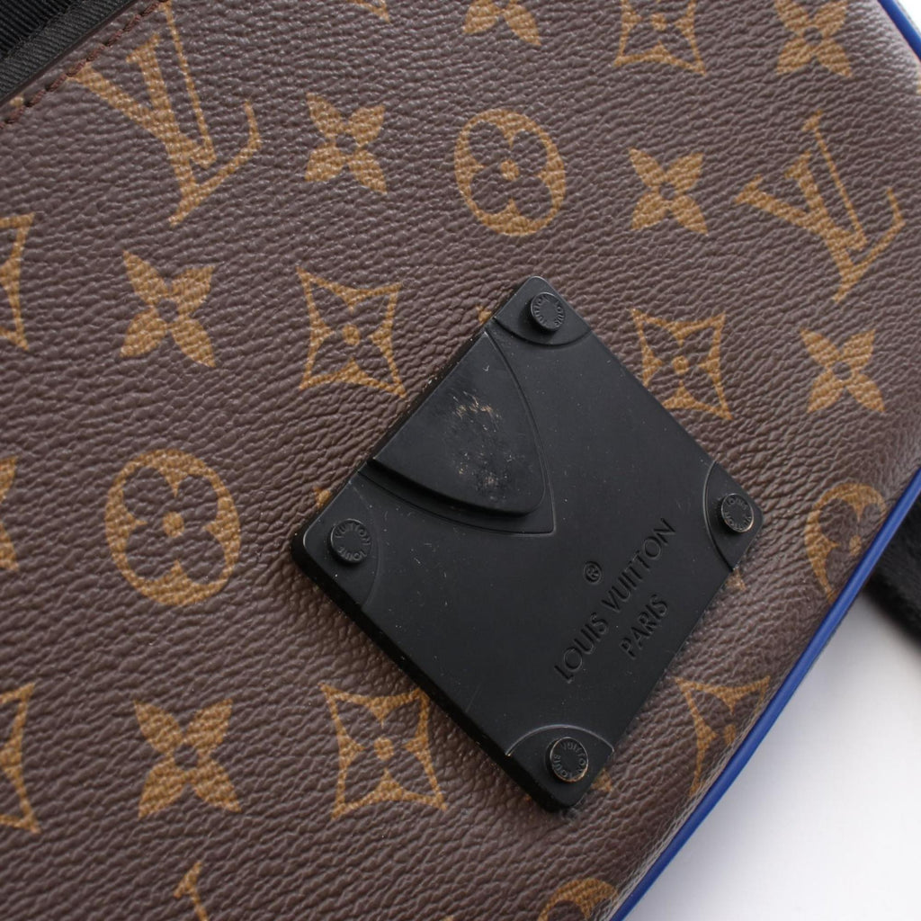 Louis Vuitton Blue Brown Monogram Macassar Coated Canvas Handbag