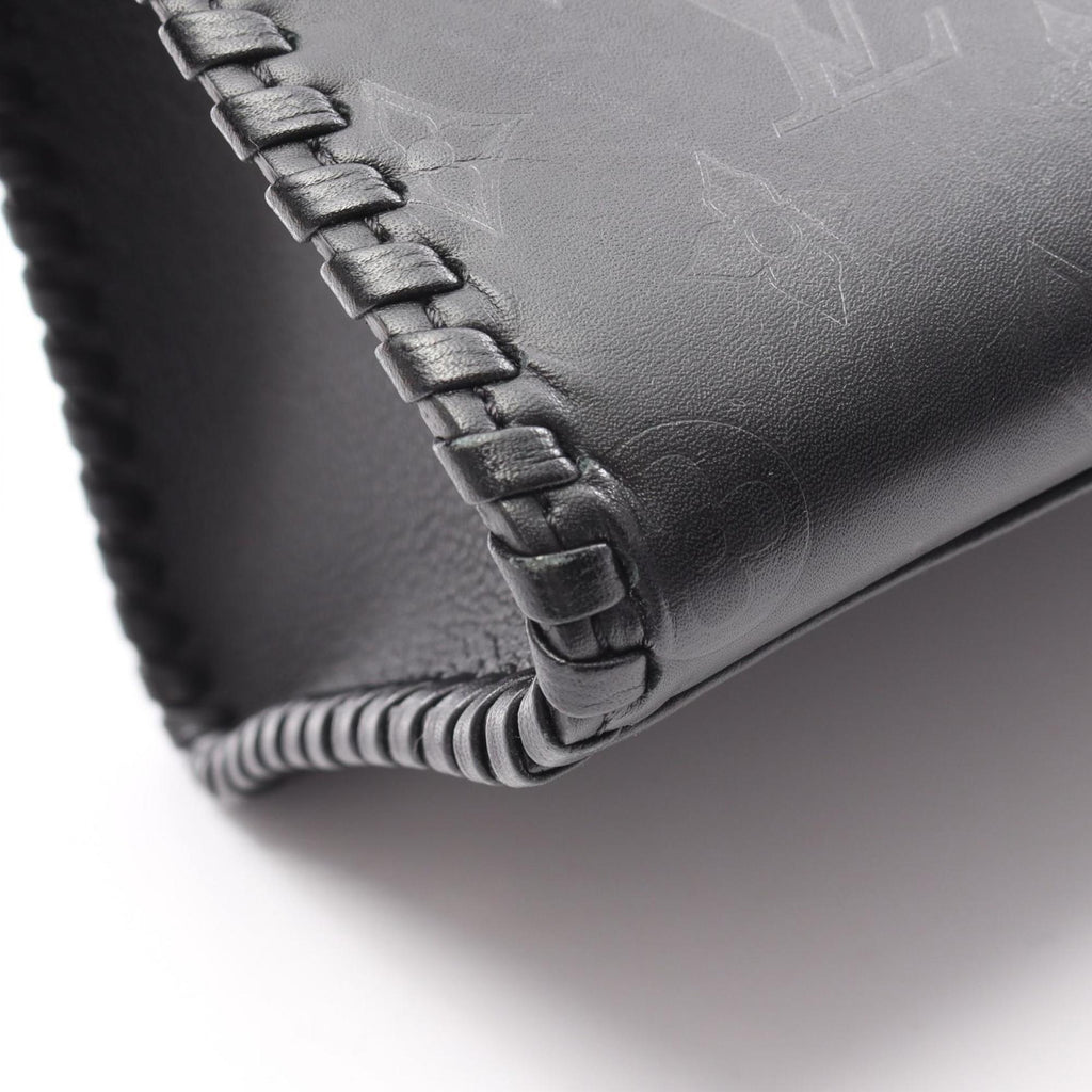 Louis Vuitton Black Leather Tote Bag