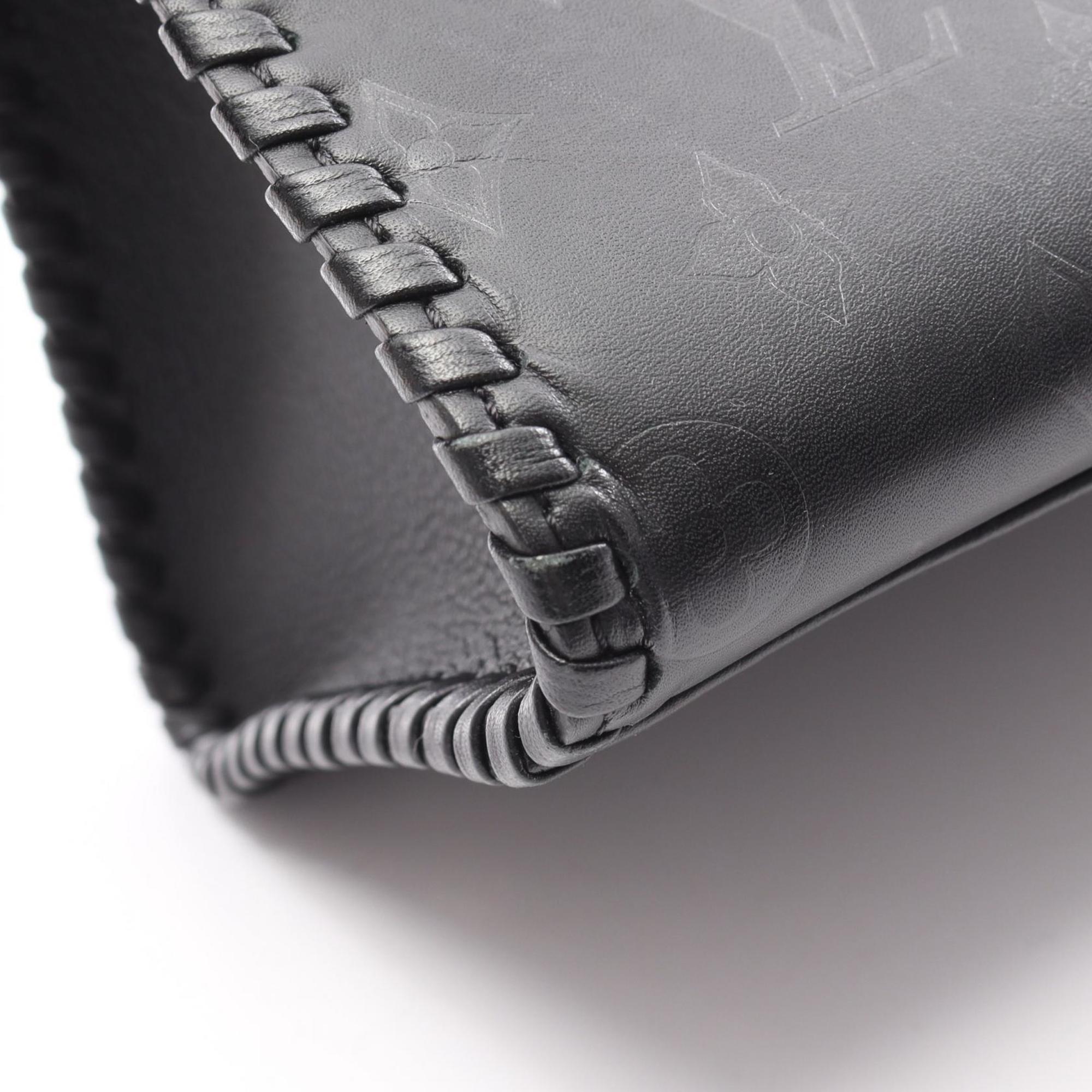 Louis Vuitton Black Leather Tote Bag