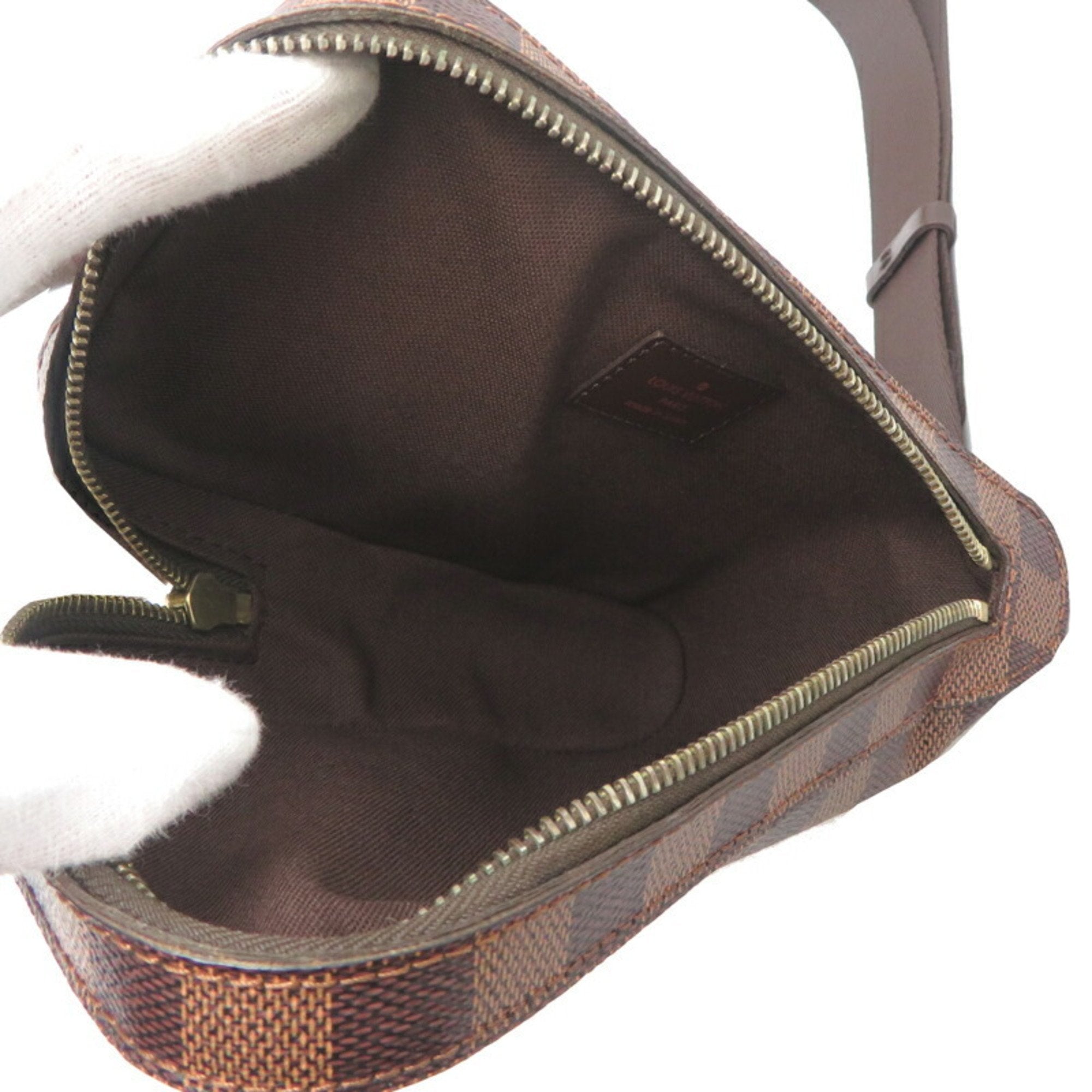 Louis Vuitton Damier Brown Damier Canvas Galle Leather Sling Bag
