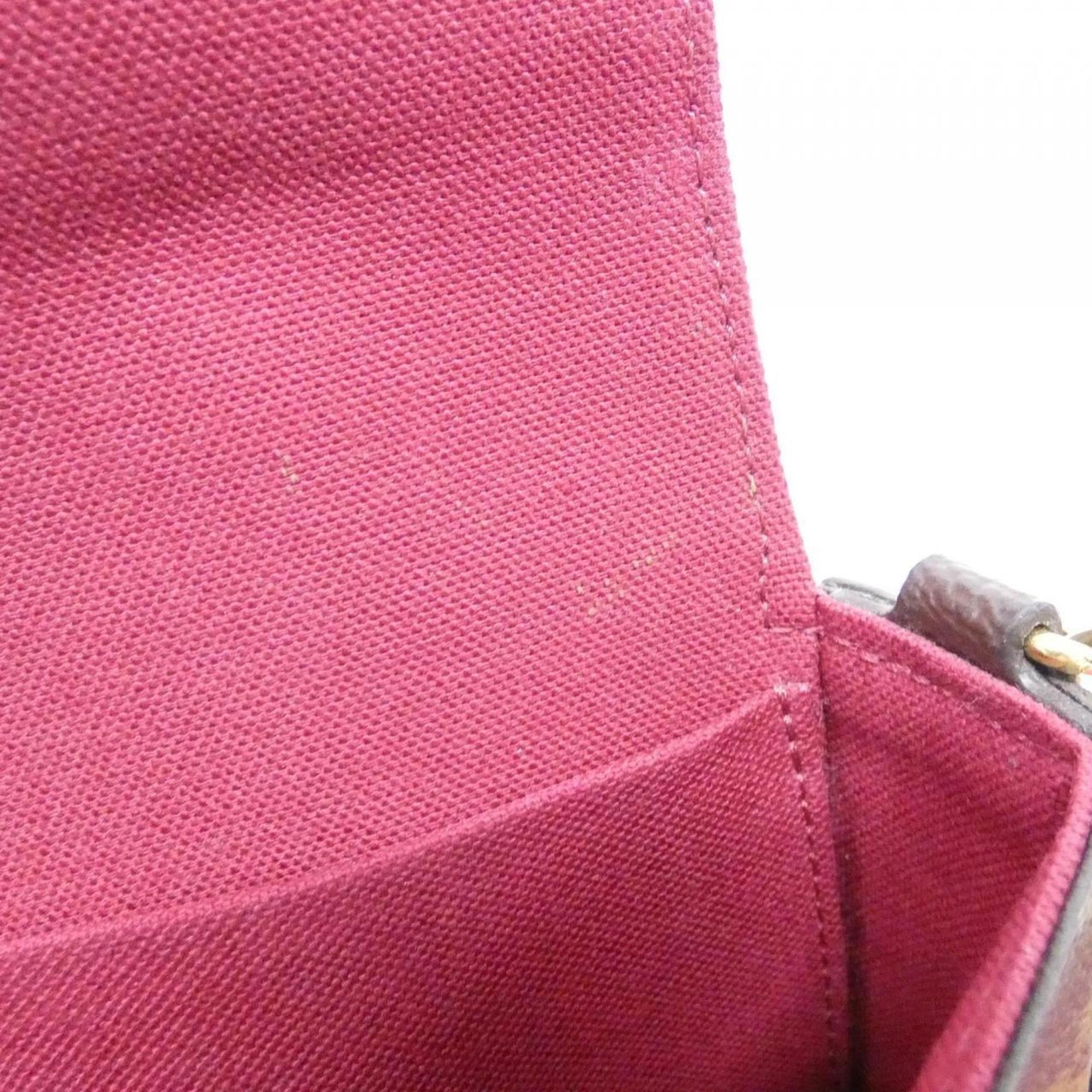 Louis Vuitton Marron Coated Canvas Pochette Shoulder Bag
