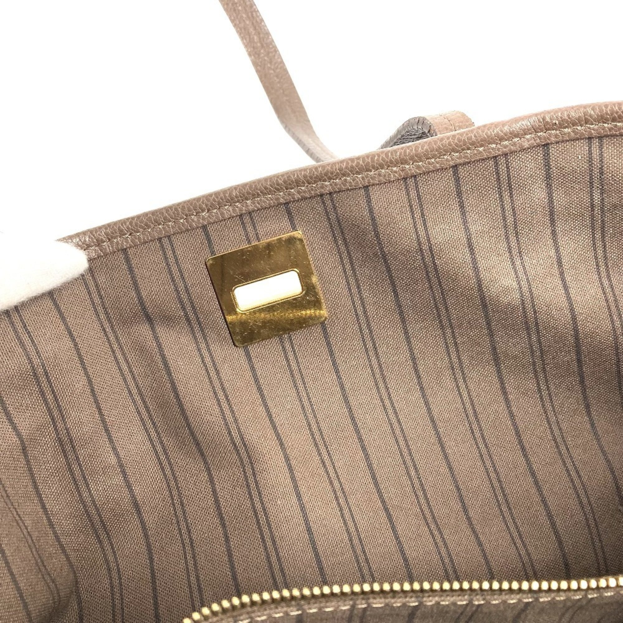 Louis Vuitton Brown Monogram Empreinte Leather Handbag Shoulder Bag Tote Bag