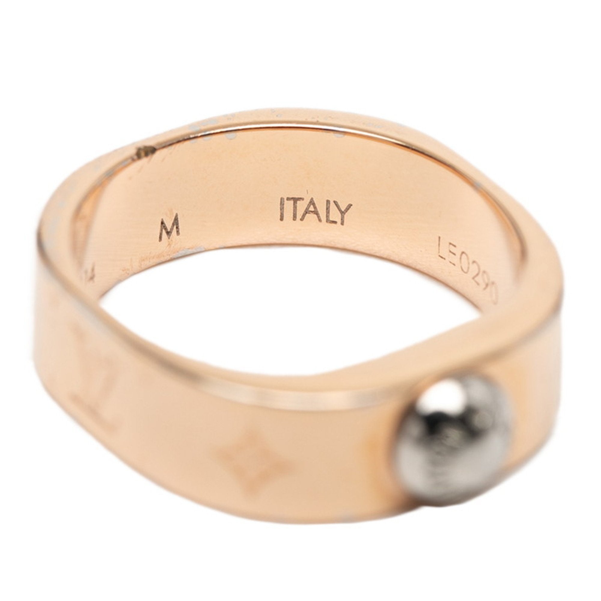 Louis Vuitton Pink Gold Gold Plating Band Ring