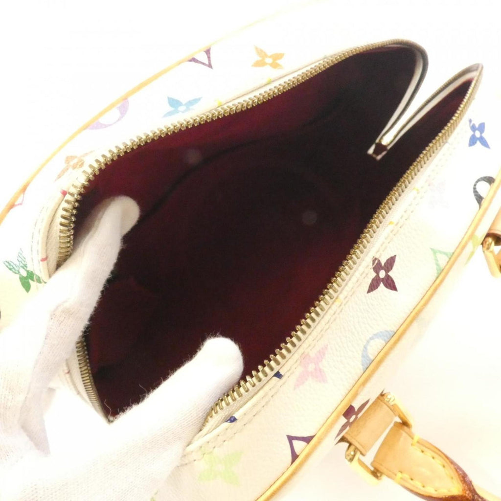 Louis Vuitton Beige White Coated Canvas Handbag