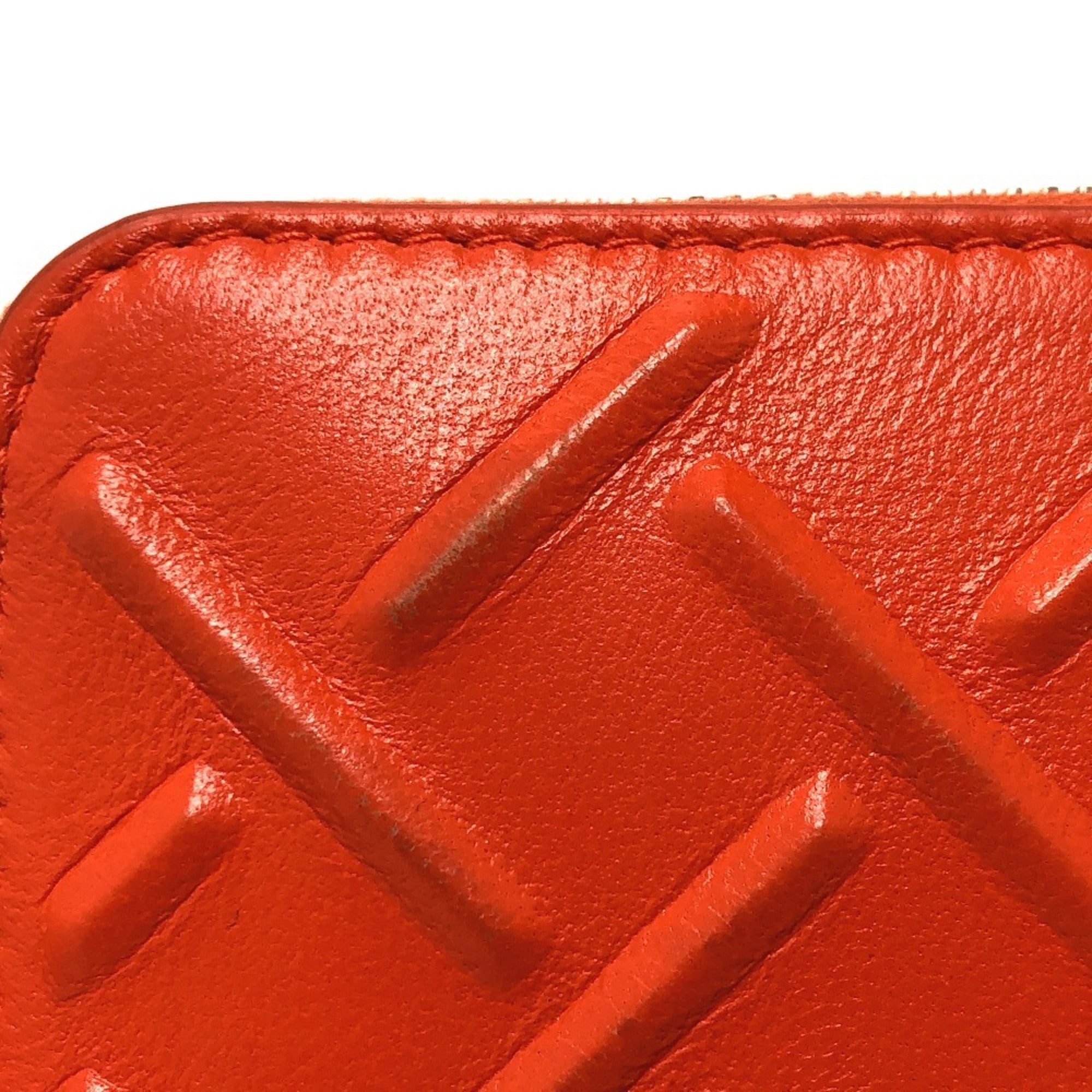 Bottega Veneta Orange Leather Long Wallet (Bi-Fold)