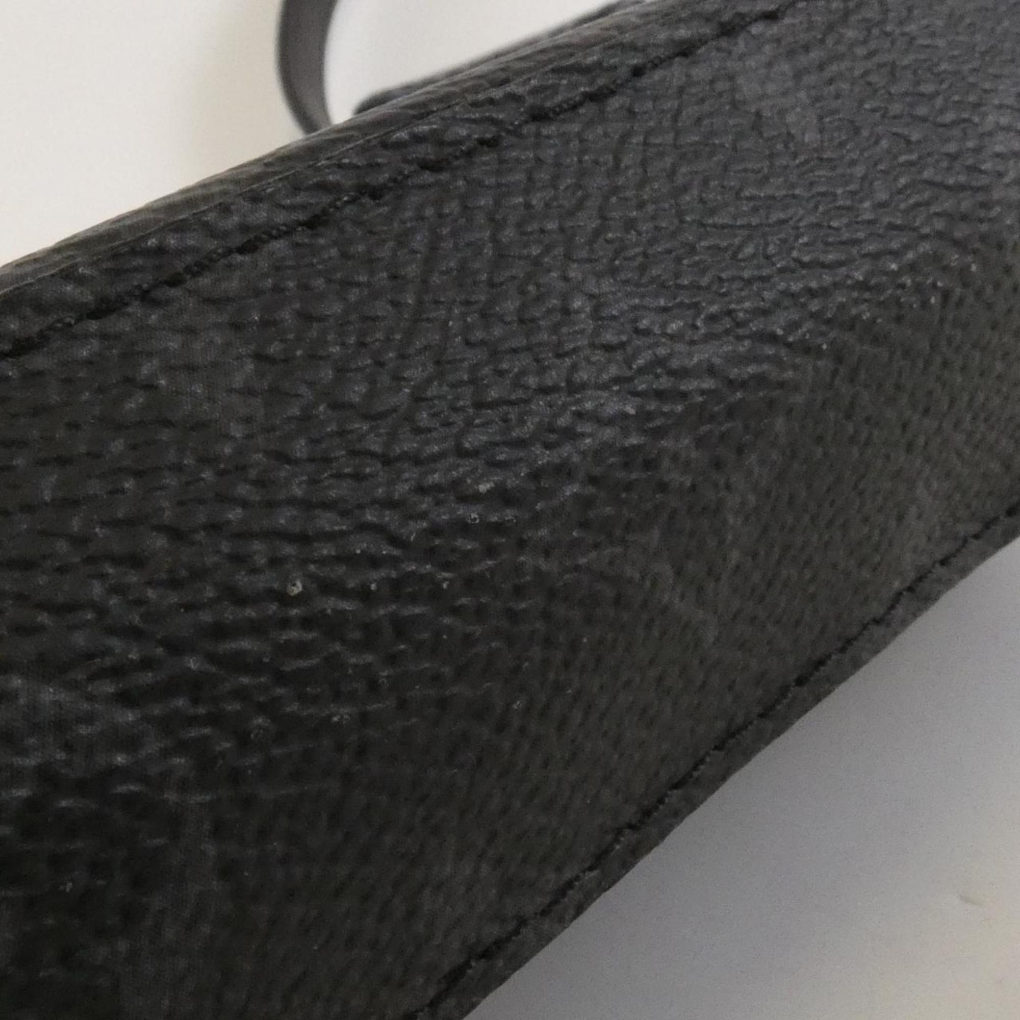 Louis Vuitton Black Coated Canvas Shoulder Bag