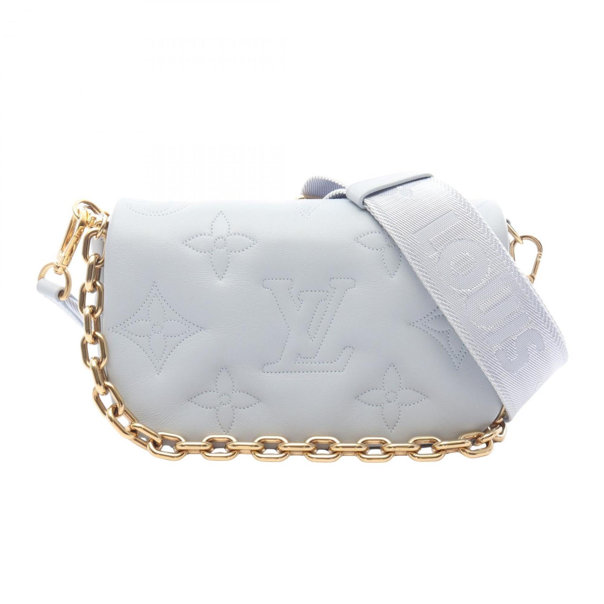 Louis Vuitton Blue Leather Shoulder Bag