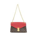 Louis Vuitton Cerise Marron Coated Canvas Leather Shoulder Bag