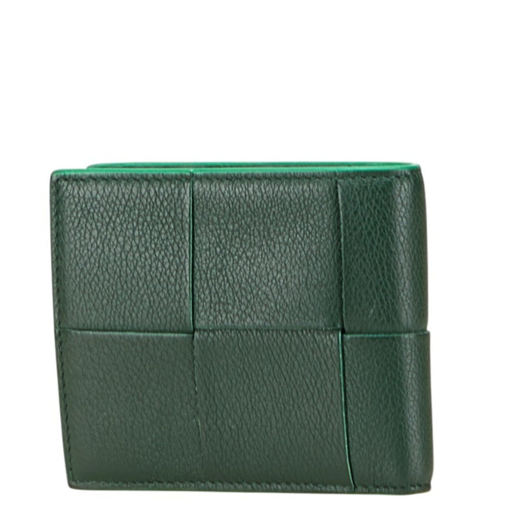 Bottega Veneta Emerald Green Leather Wallet (Bi-Fold)