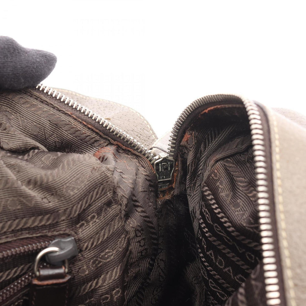 Prada Brown Leather Shoulder Bag
