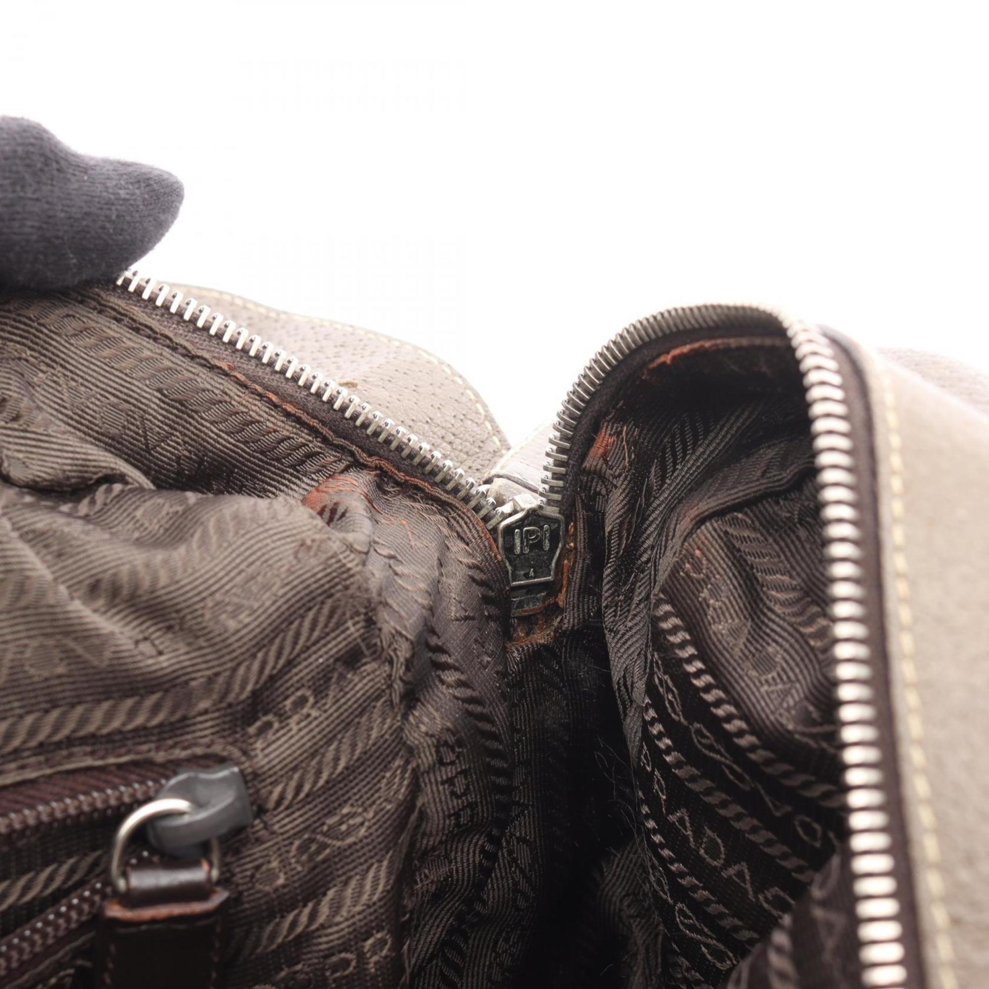 Prada Brown Leather Shoulder Bag