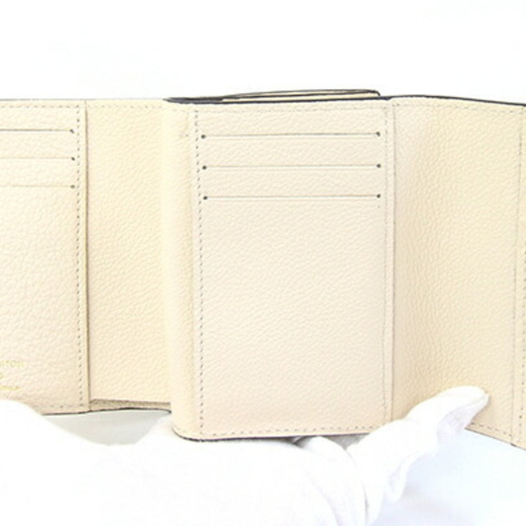 Louis Vuitton Ivory Monogram Empreinte Cuir Ombre Leather Wallet (Tri-Fold)