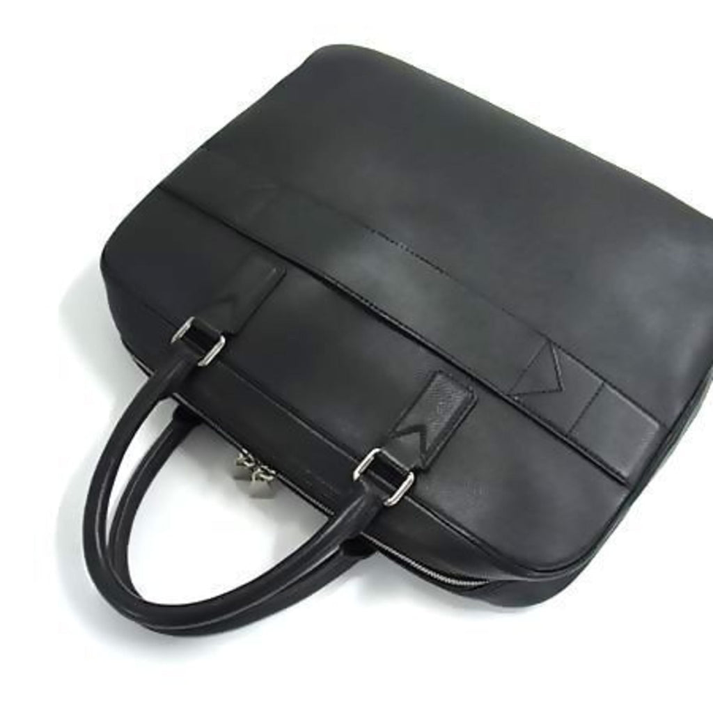 Louis Vuitton Ardoise Black Taiga Leather Briefcase Handbag Tote Bag