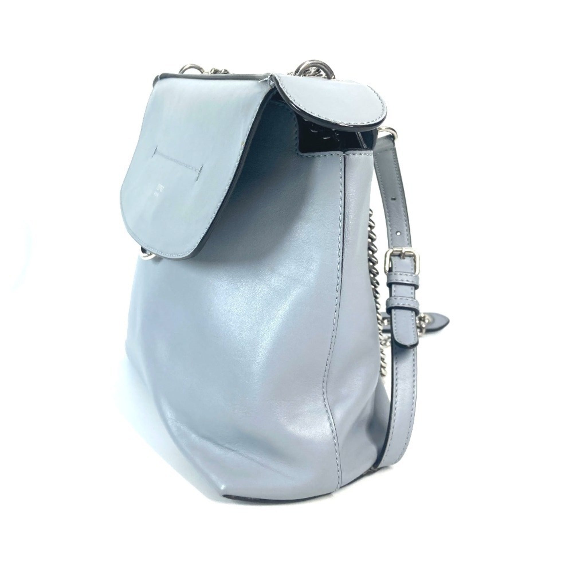 Fendi Blue Leather Backpack