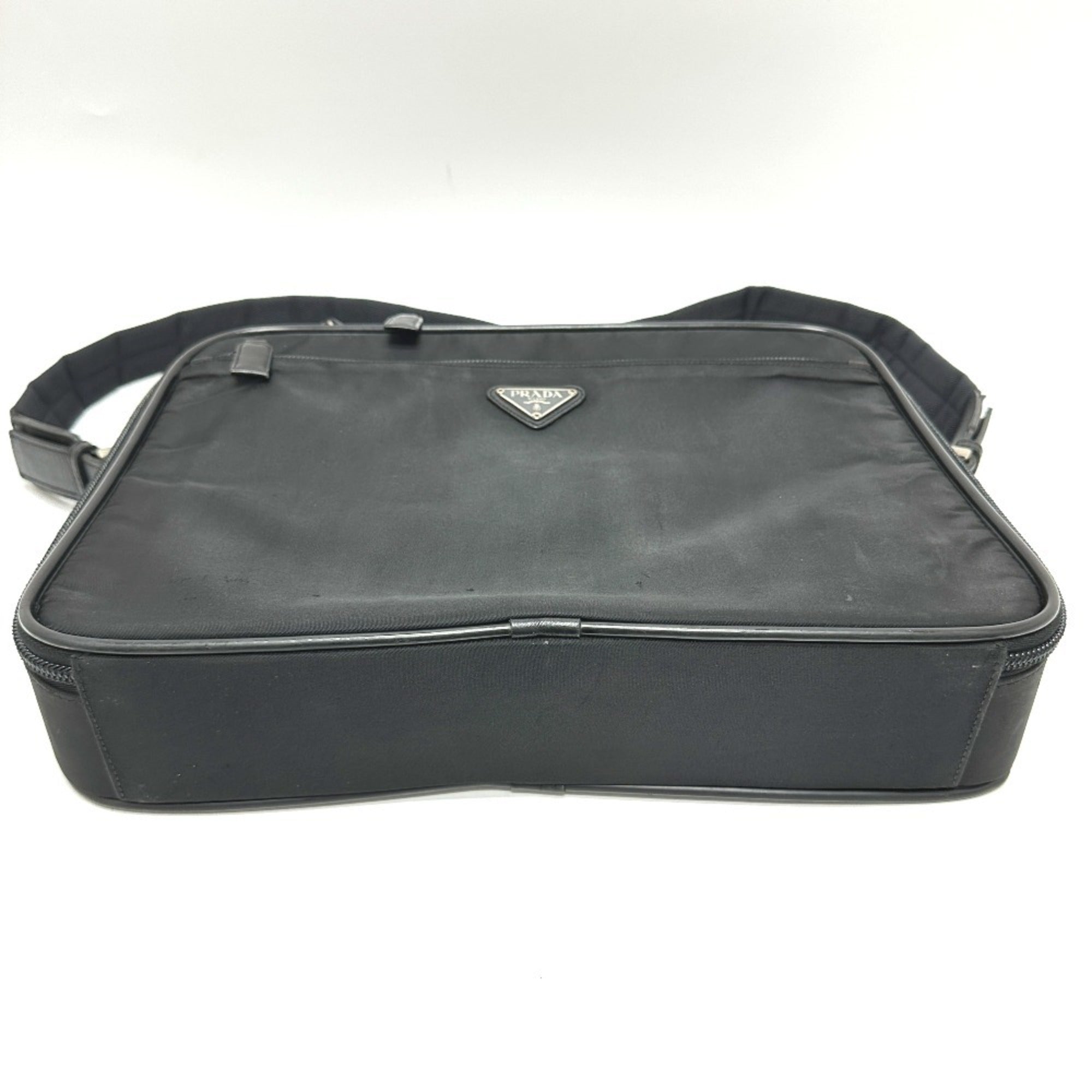 Prada Black Nylon Briefcase Shoulder Bag