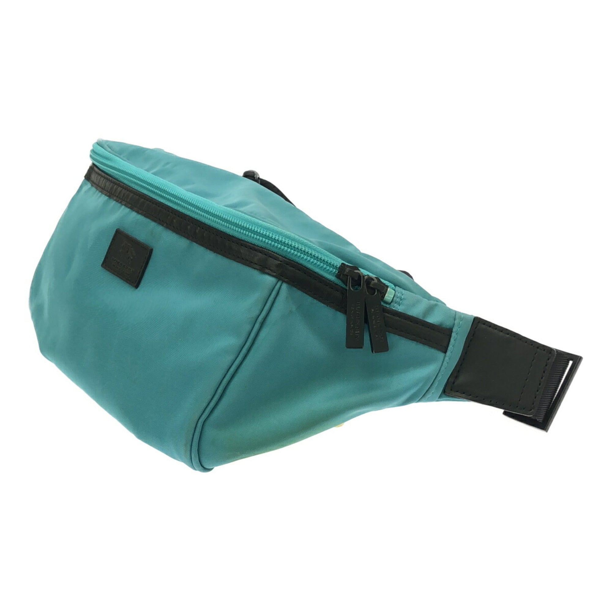 Burberry Black Label Turquoise Nylon Leather Shoulder Bag