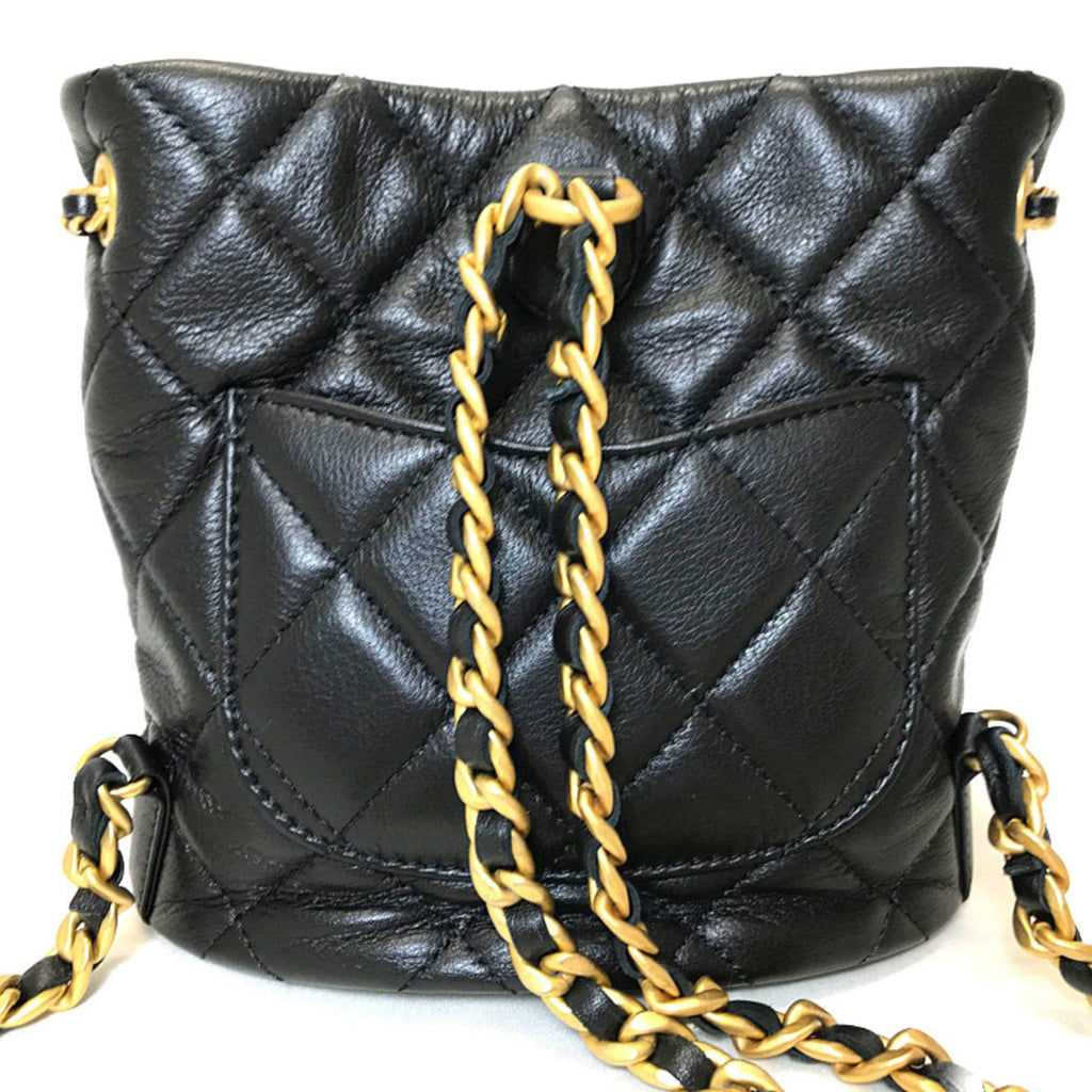 Chanel Black Leather Backpack