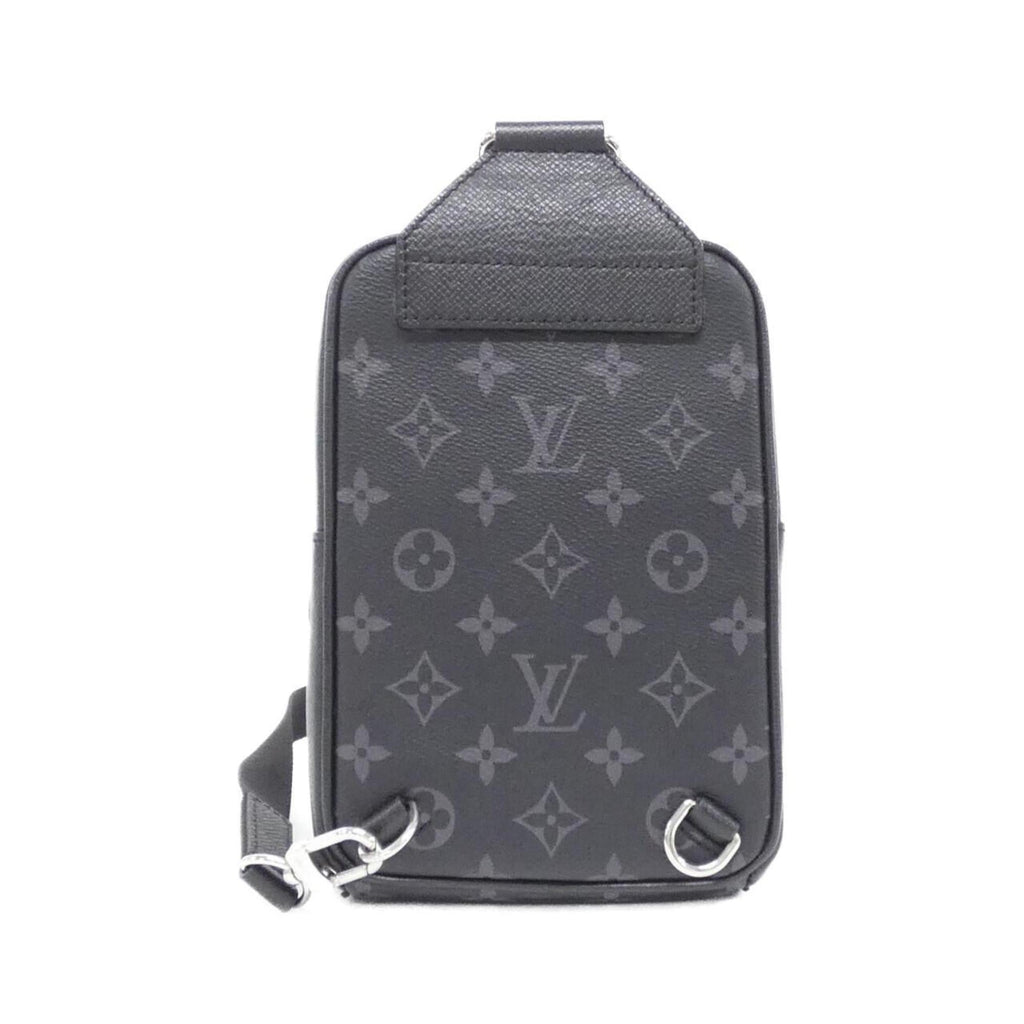 Louis Vuitton Taigarama Black Coated Canvas Leather Shoulder Bag