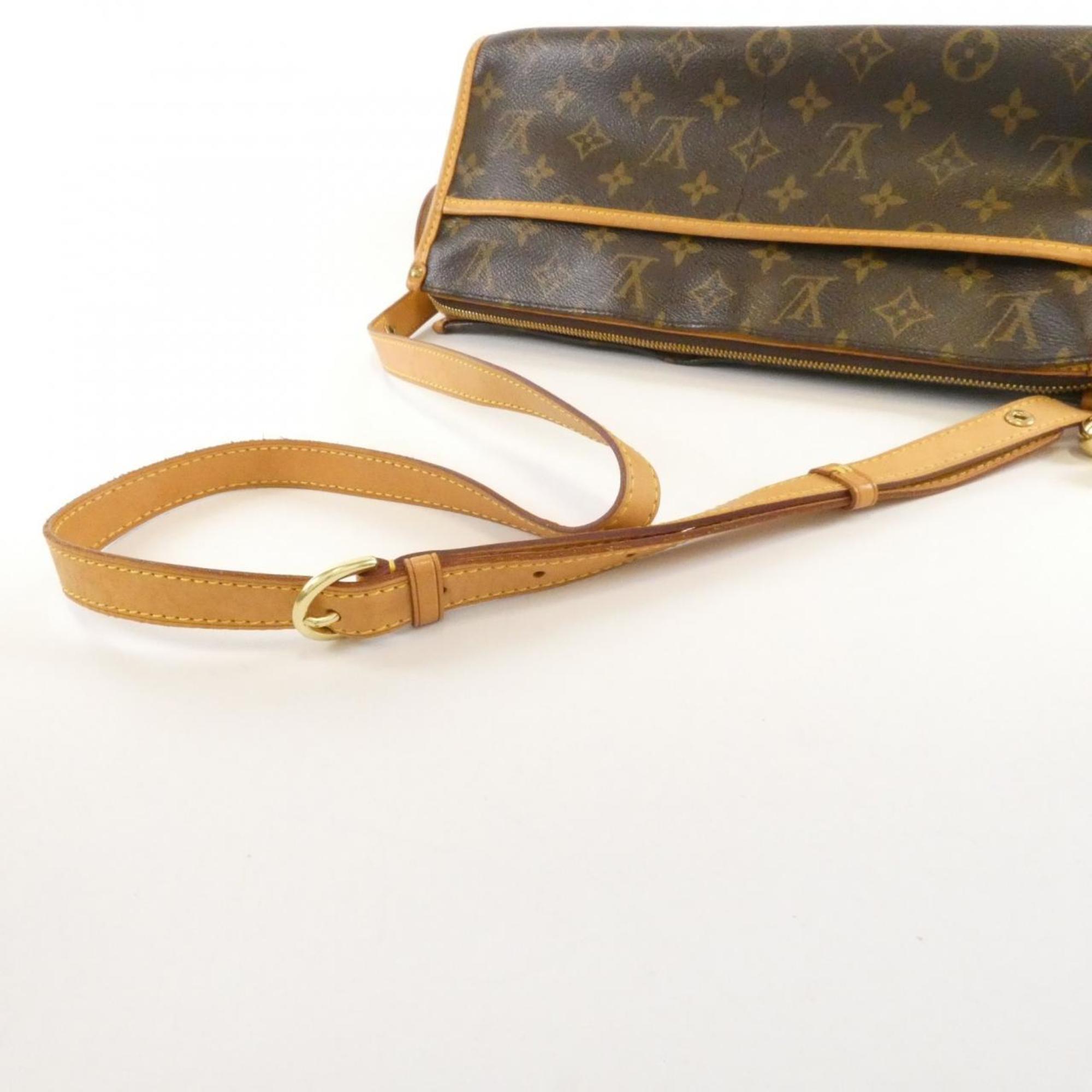 Louis Vuitton Brown Coated Canvas Shoulder Bag