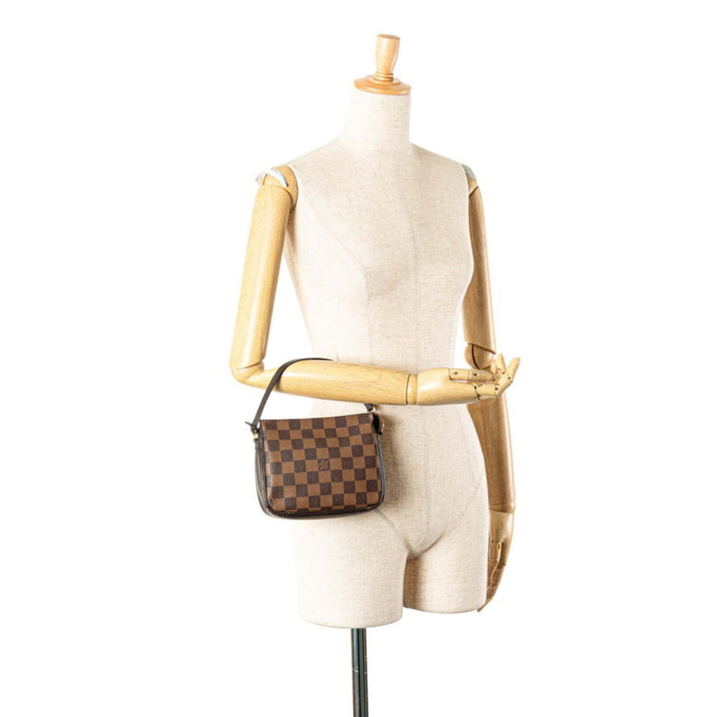 Louis Vuitton Brown Pvc Leather Handbag Pouch