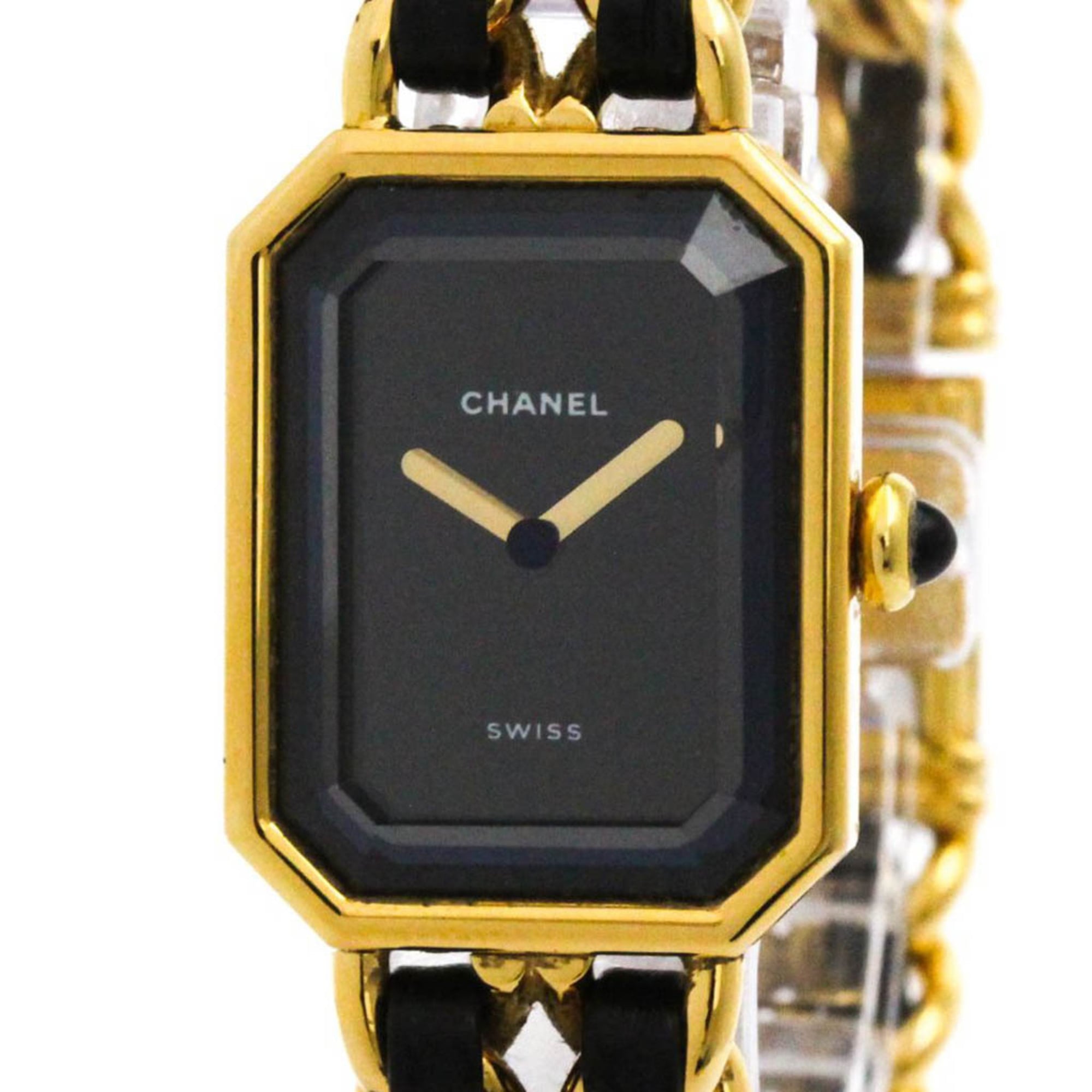 Chanel Premiere Rock Quartz Watch Plated Metal And Leather Watch