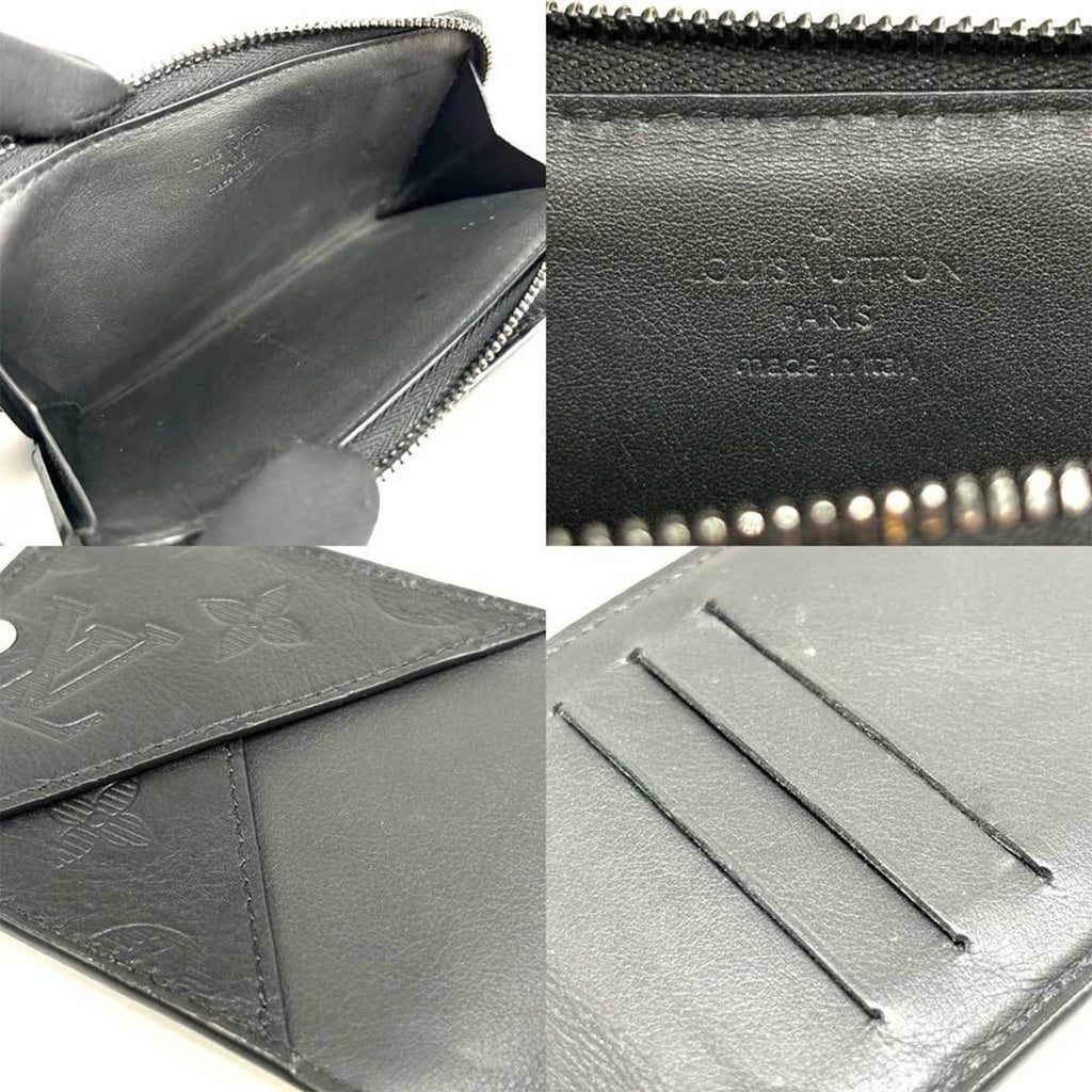 Louis Vuitton Black Monogram Shadow Leather Coin Purse/Coin Case