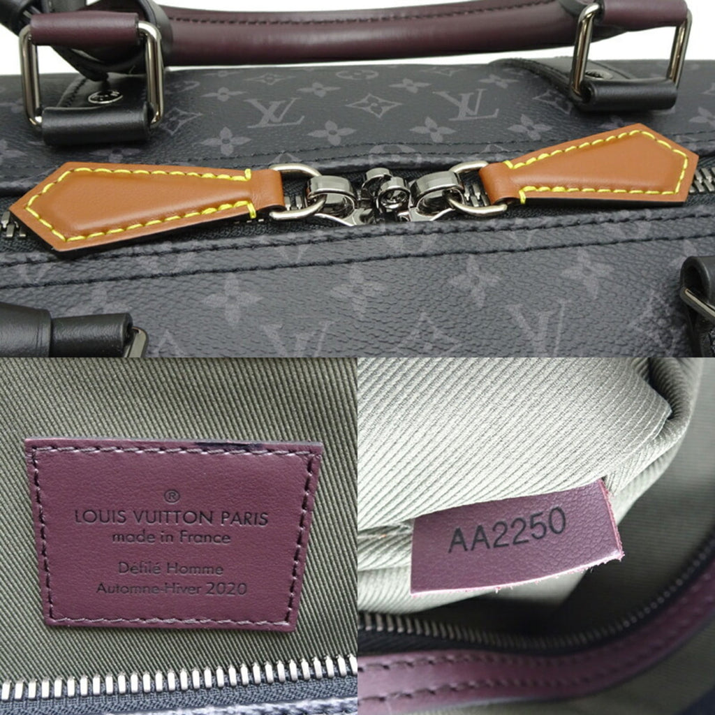 Louis Vuitton Collection Black Brown Green Monogram Eclipse Boston Bag