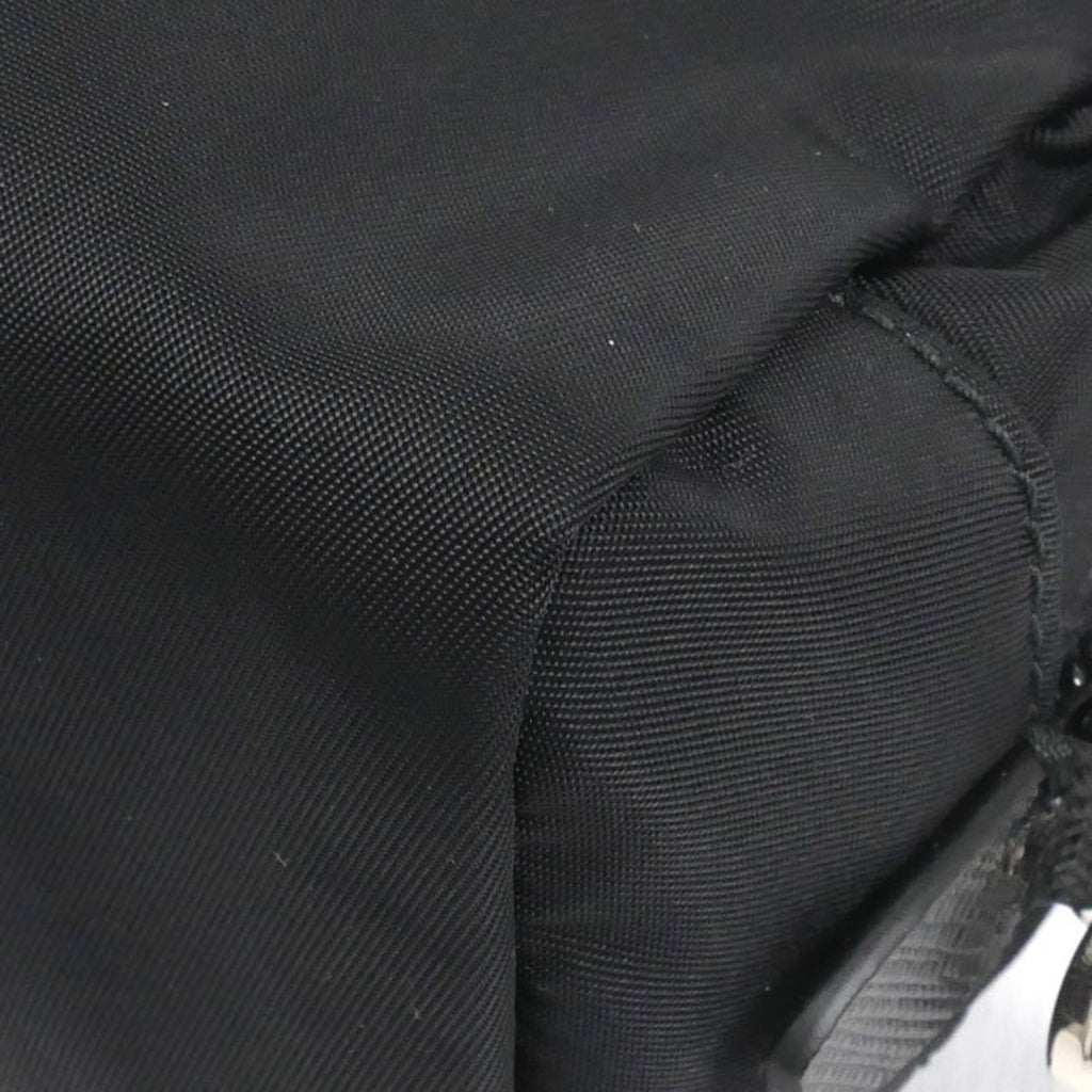 Prada Black Leather Nylon Pouch