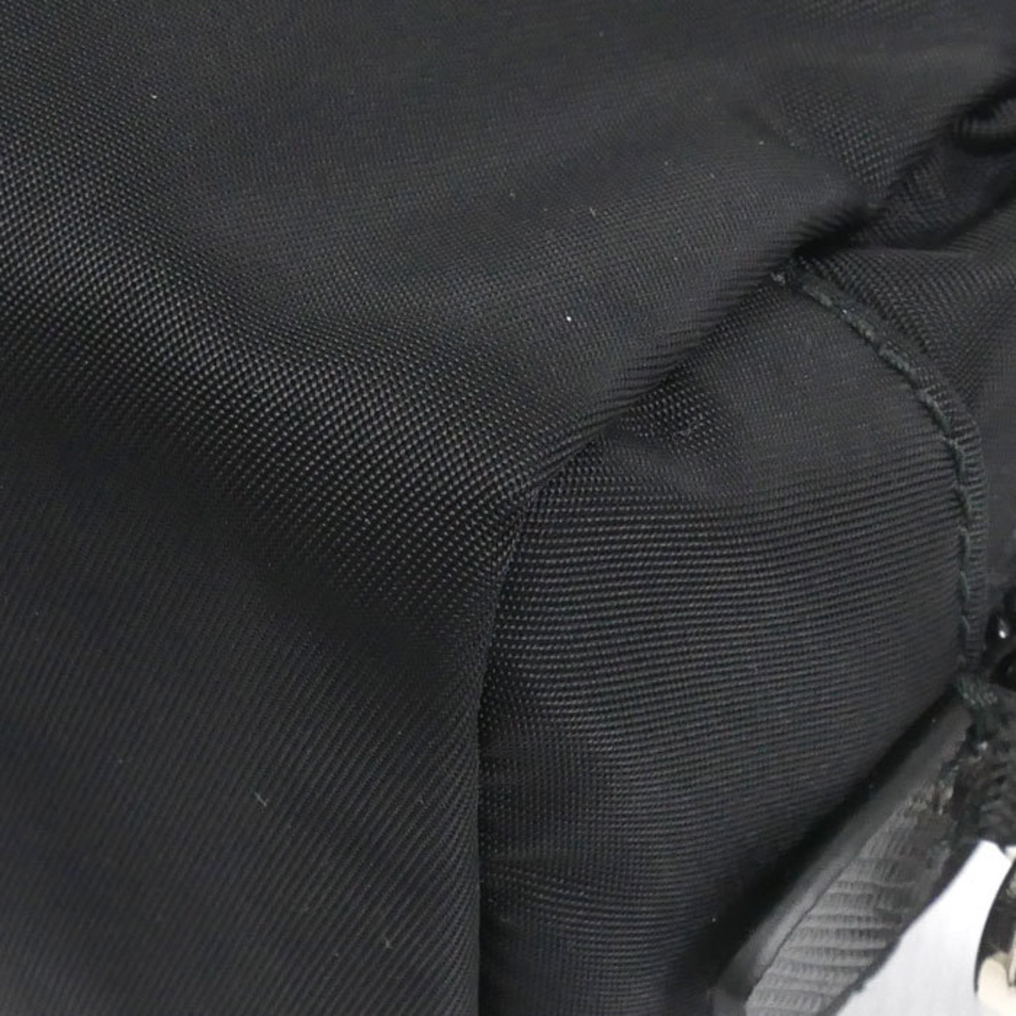 Prada Black Leather Nylon Pouch