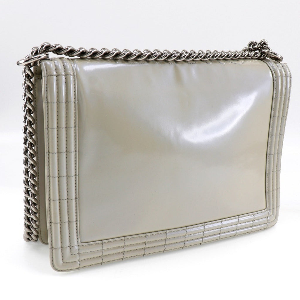 Chanel White Leather Shoulder Bag