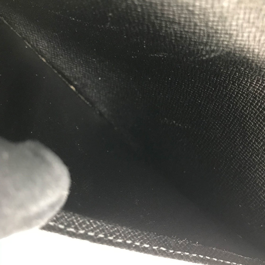 Louis Vuitton Black Noir Taiga Leather Long Bill Wallet