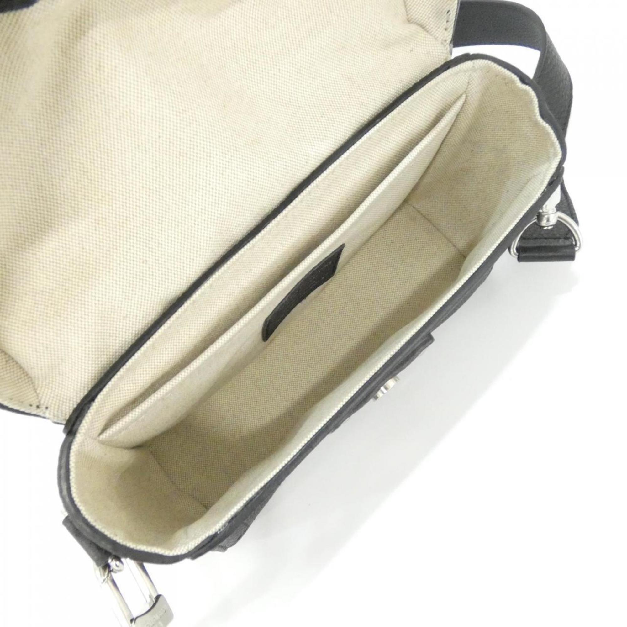 Louis Vuitton Black Leather Shoulder Bag