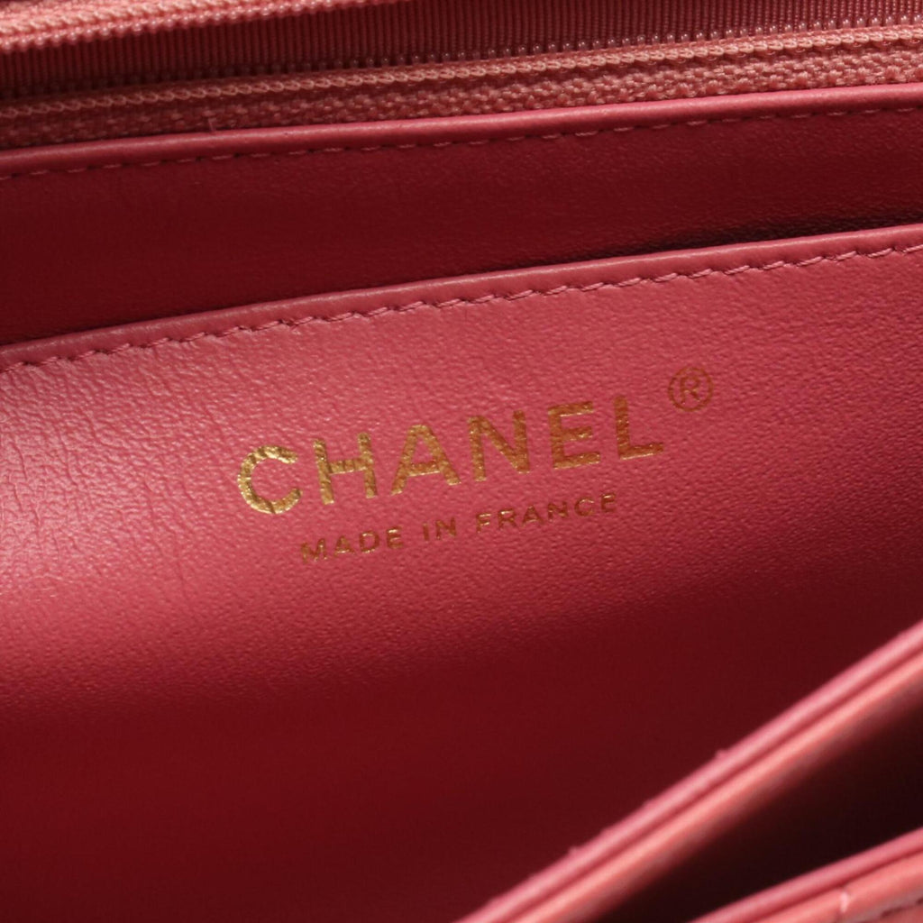 Chanel Pink Leather Handbag Shoulder Bag