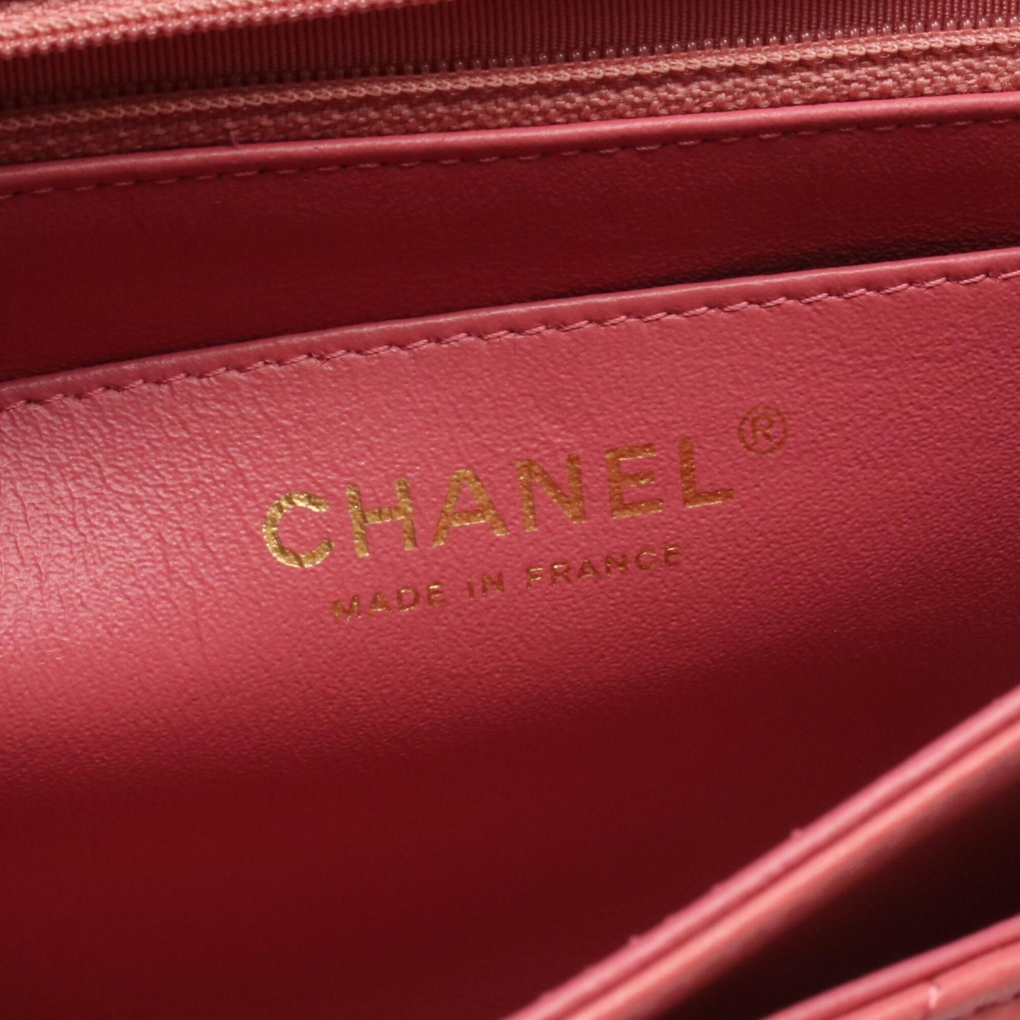 Chanel Pink Leather Handbag Shoulder Bag