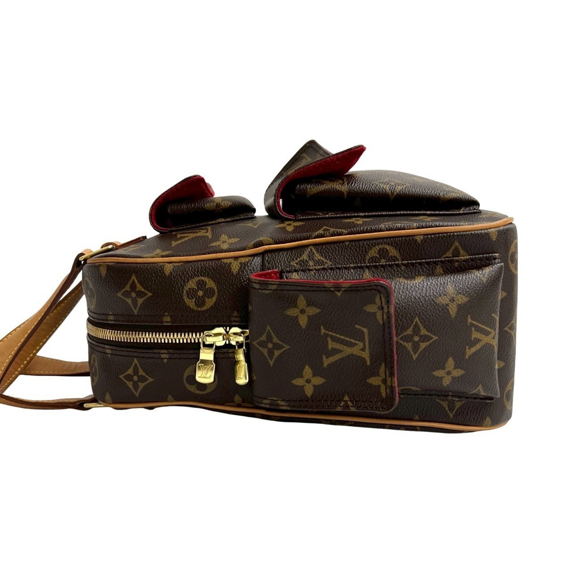 Louis Vuitton Brown Leather Pvc Boston Bag Handbag