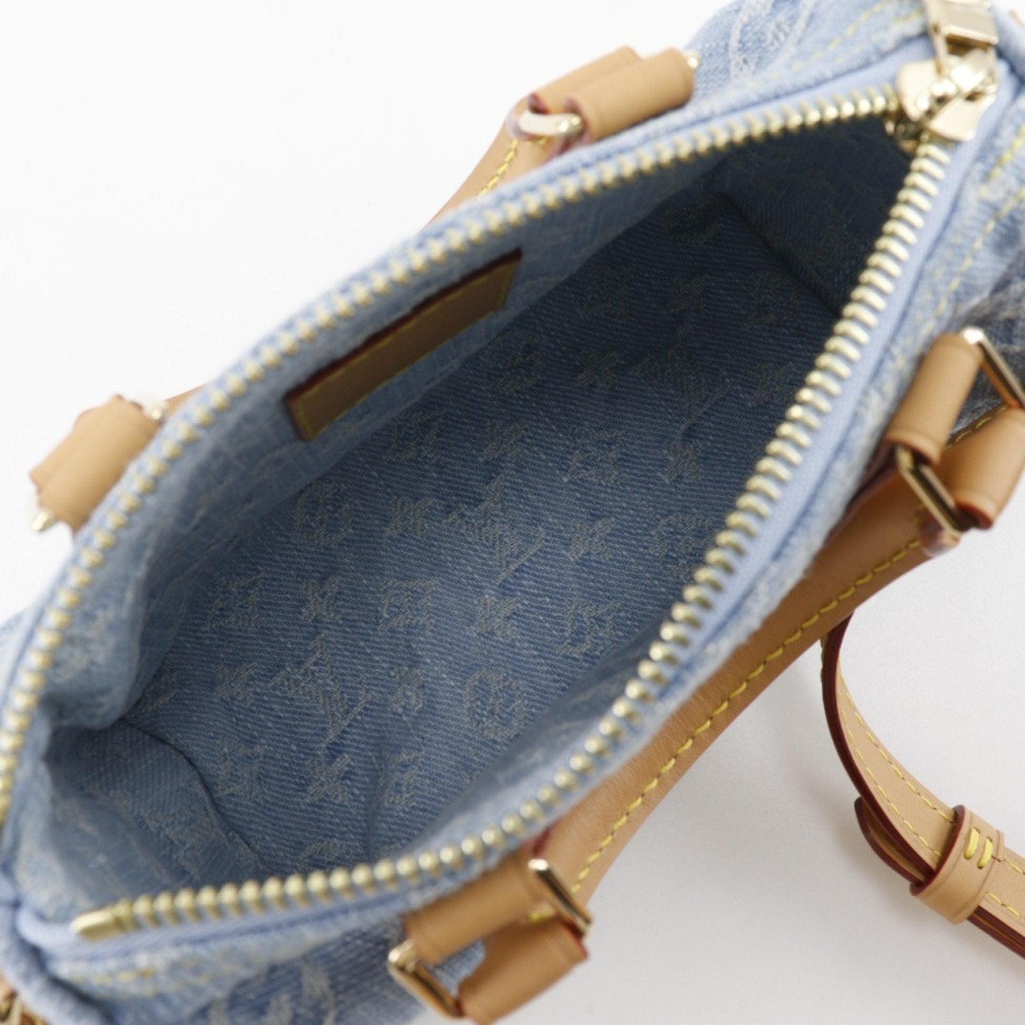 Louis Vuitton Sky Blue Monogram Denim Handbag