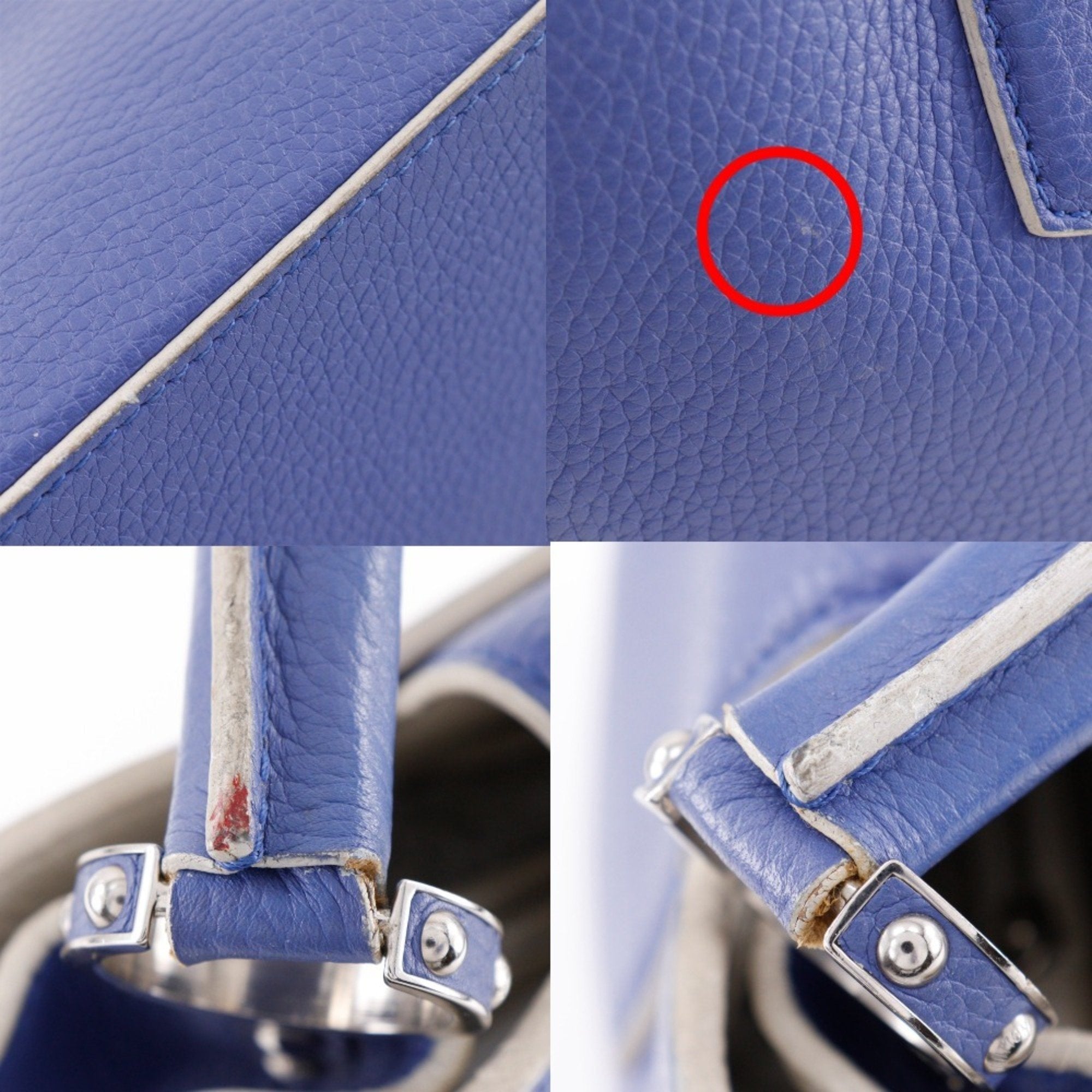 Louis Vuitton Blue White Handbag